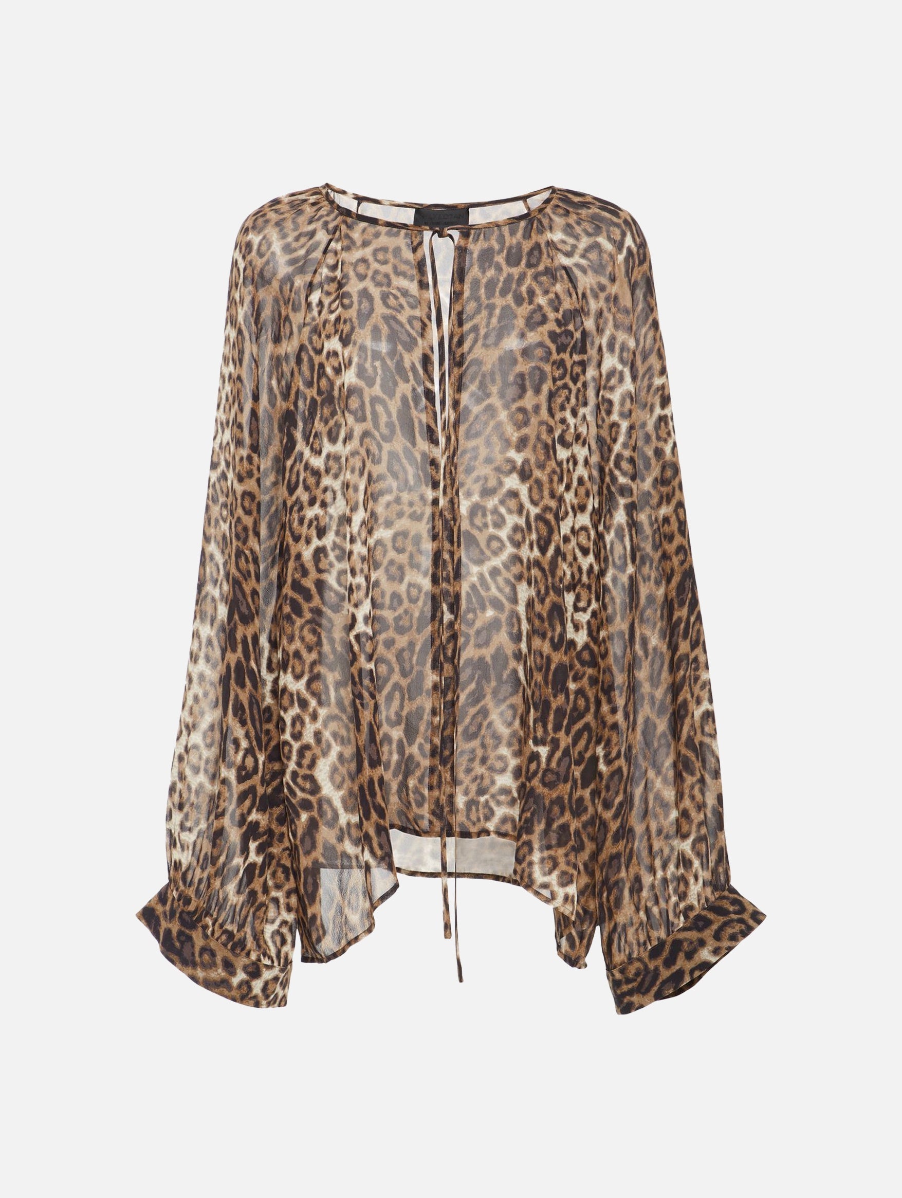 Acadia Silk Blouse in Vintage Leopard Print