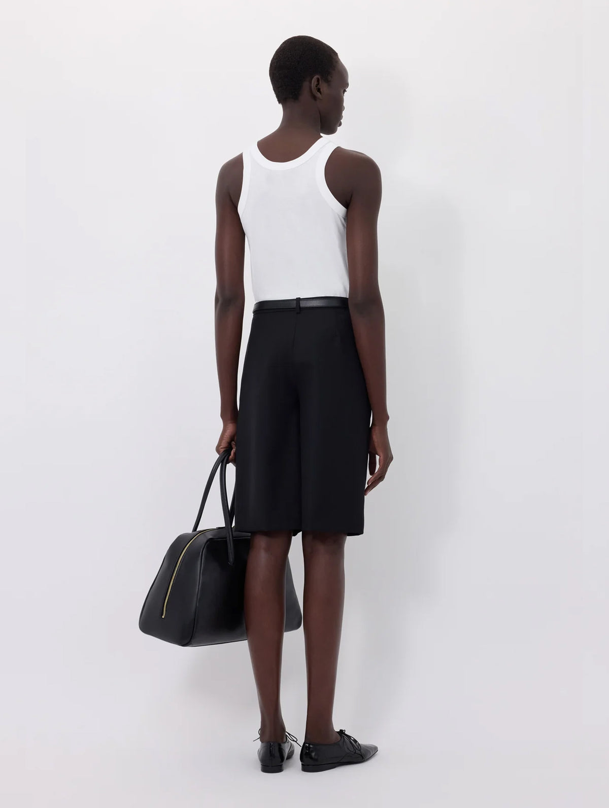 Adler Wool Bermuda Shorts in Black