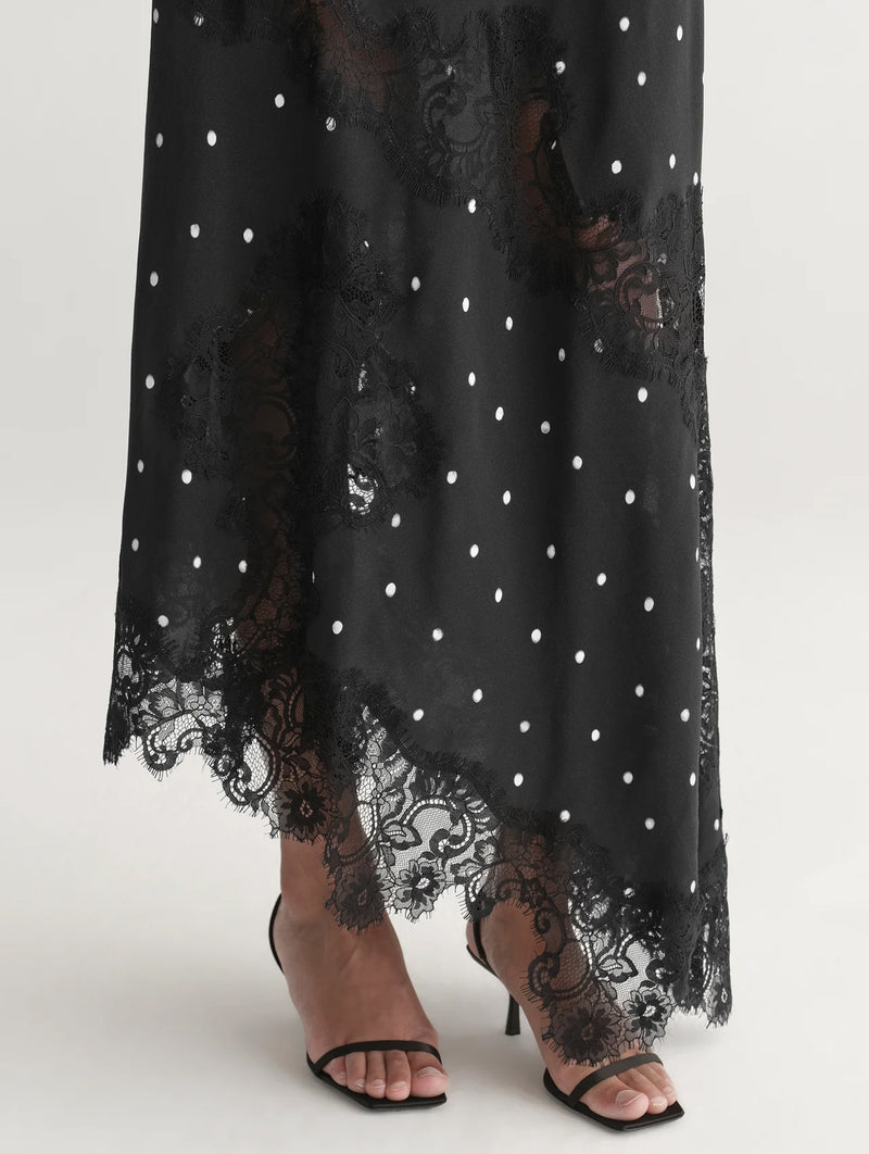 Alessia Dress in Black and Cream