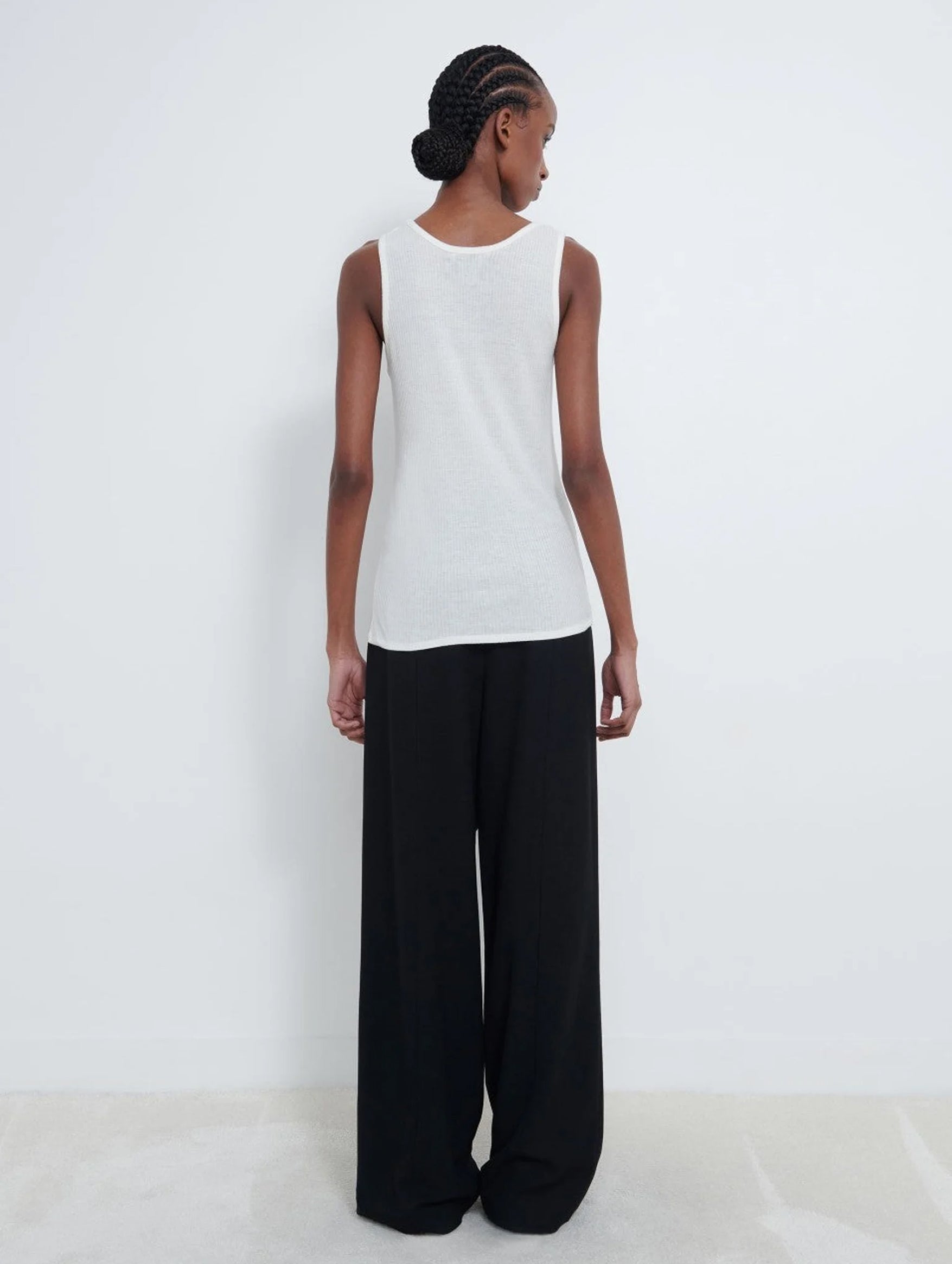 Alicudi Knitted Tank Top in Ivory