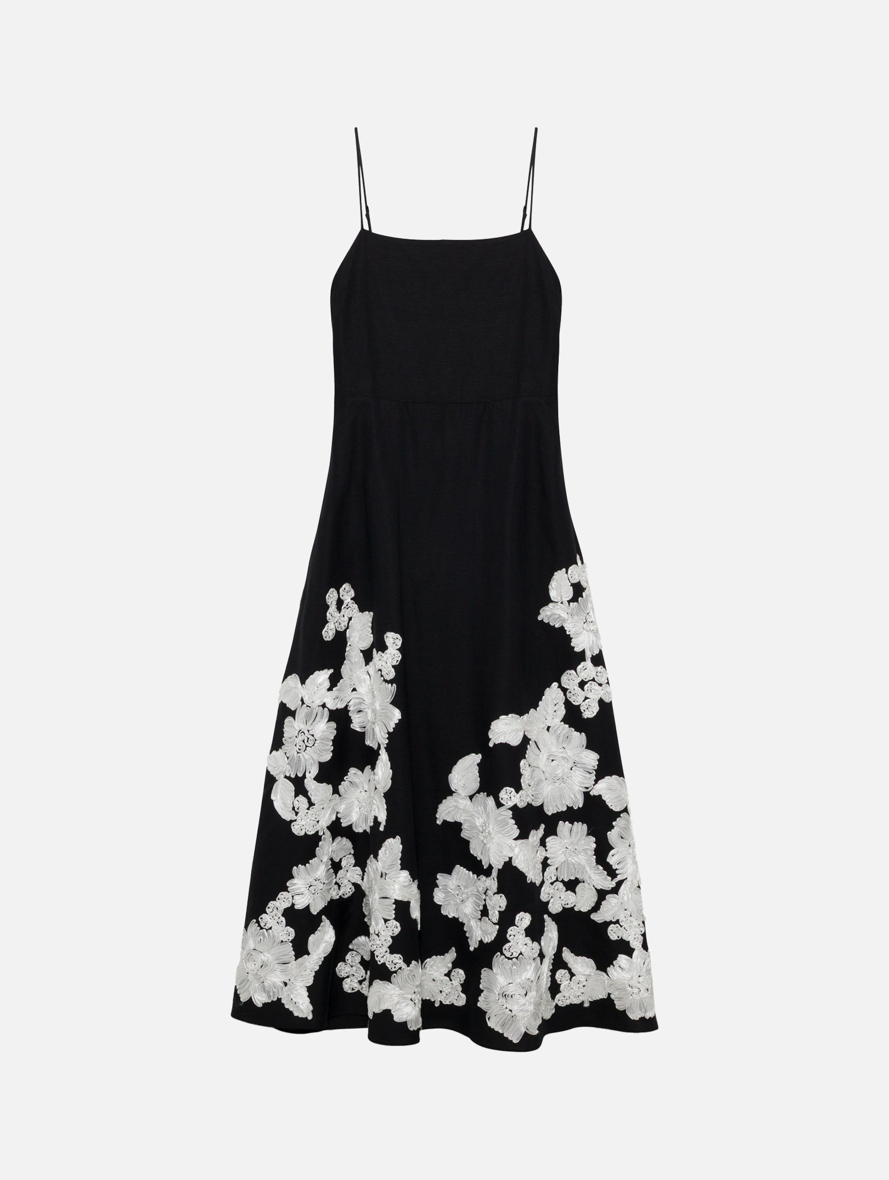 Annabella Midi Dress in Black Multi