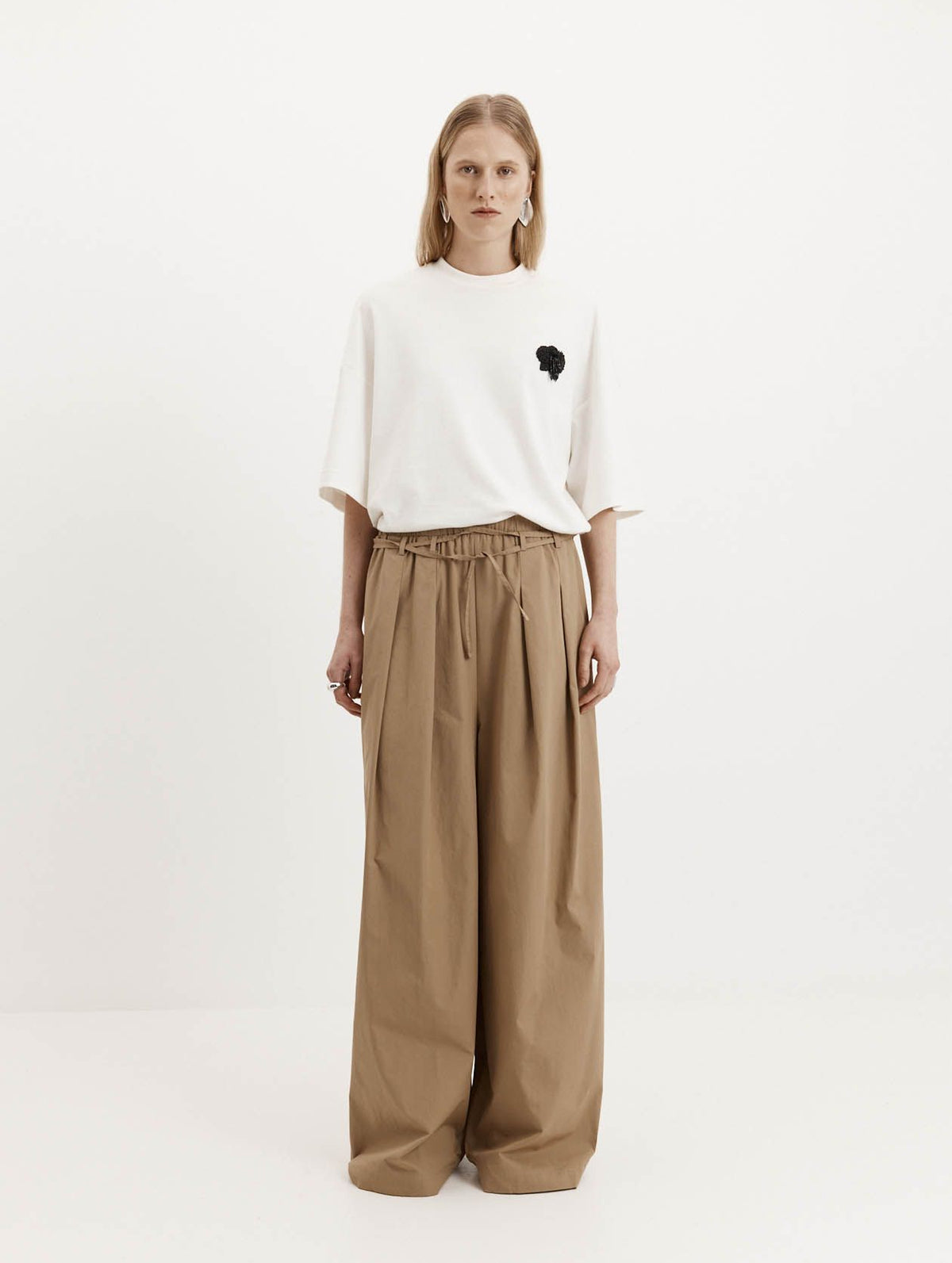 Beaded Orchid T-Shirt in White