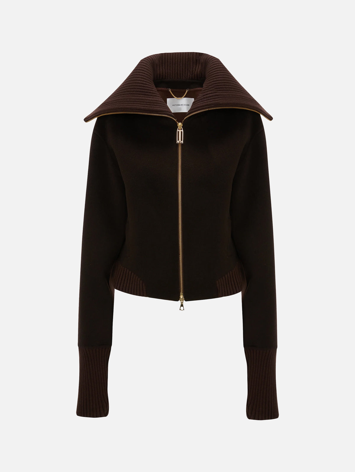 Double Faced Bomber Jacket in Dark Chocolate and Coco