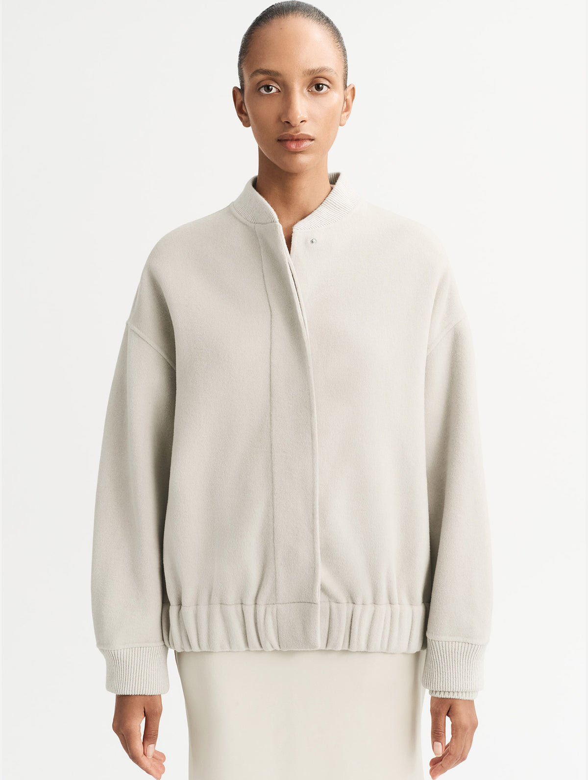 Bomber Jacket in Chalk