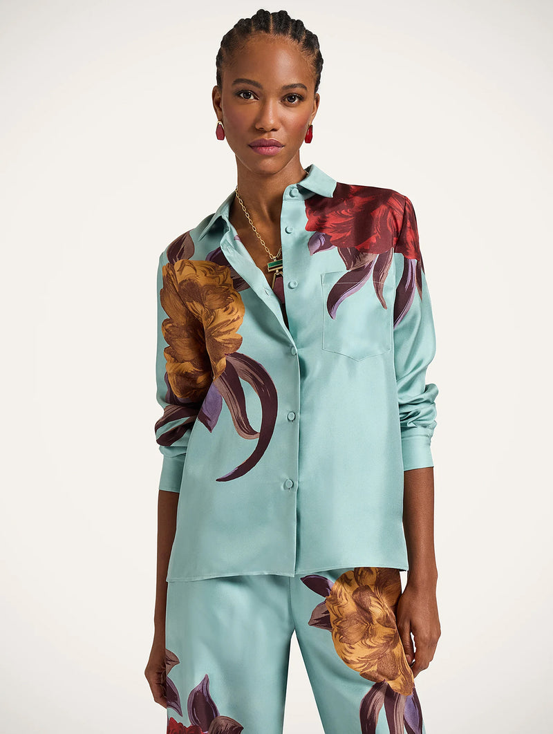 Boy Shirt in Peony Placée