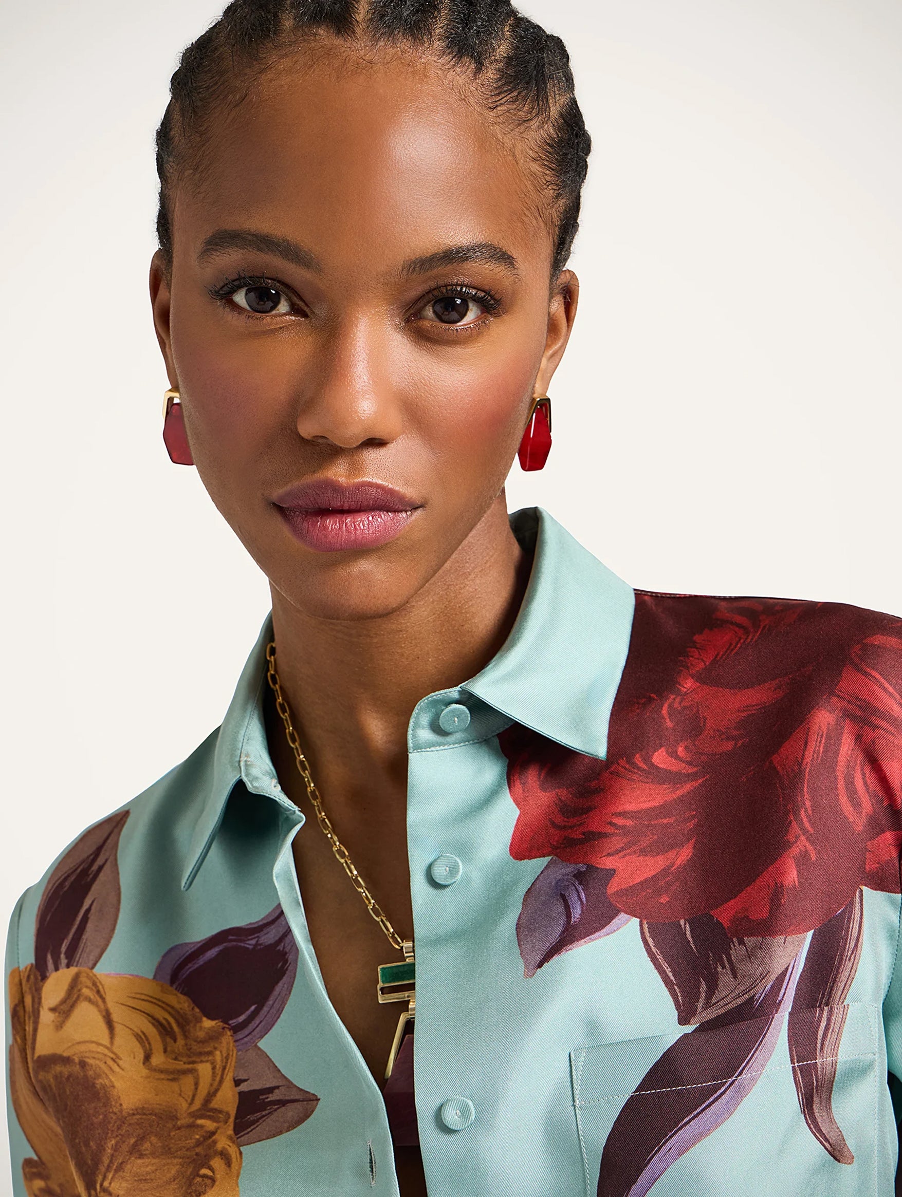 Boy Shirt in Peony Placée