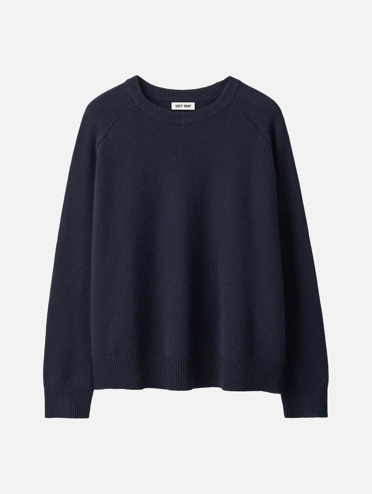 Boyfriend Cashmere Crewneck Sweater in Navy