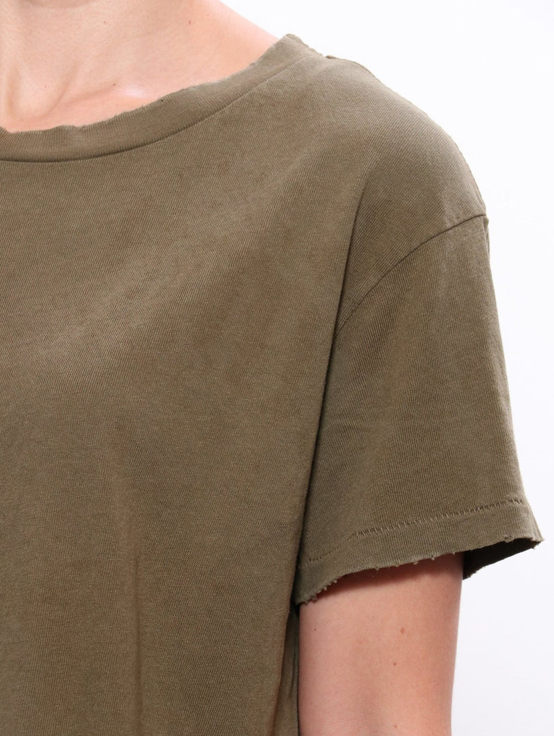 Brady Cotton Tee in Army Green