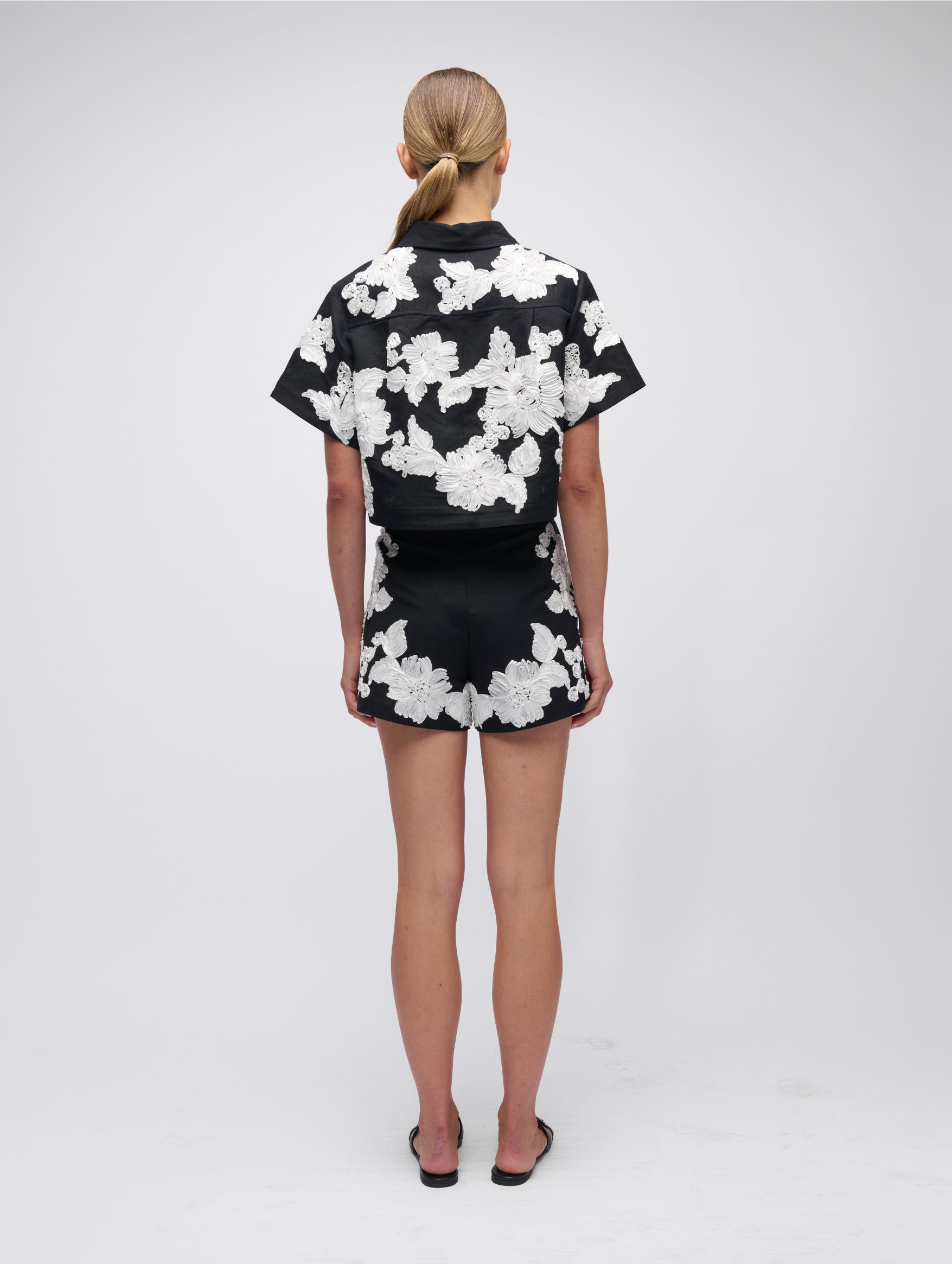 Callie Camp Shirt in Black Multi