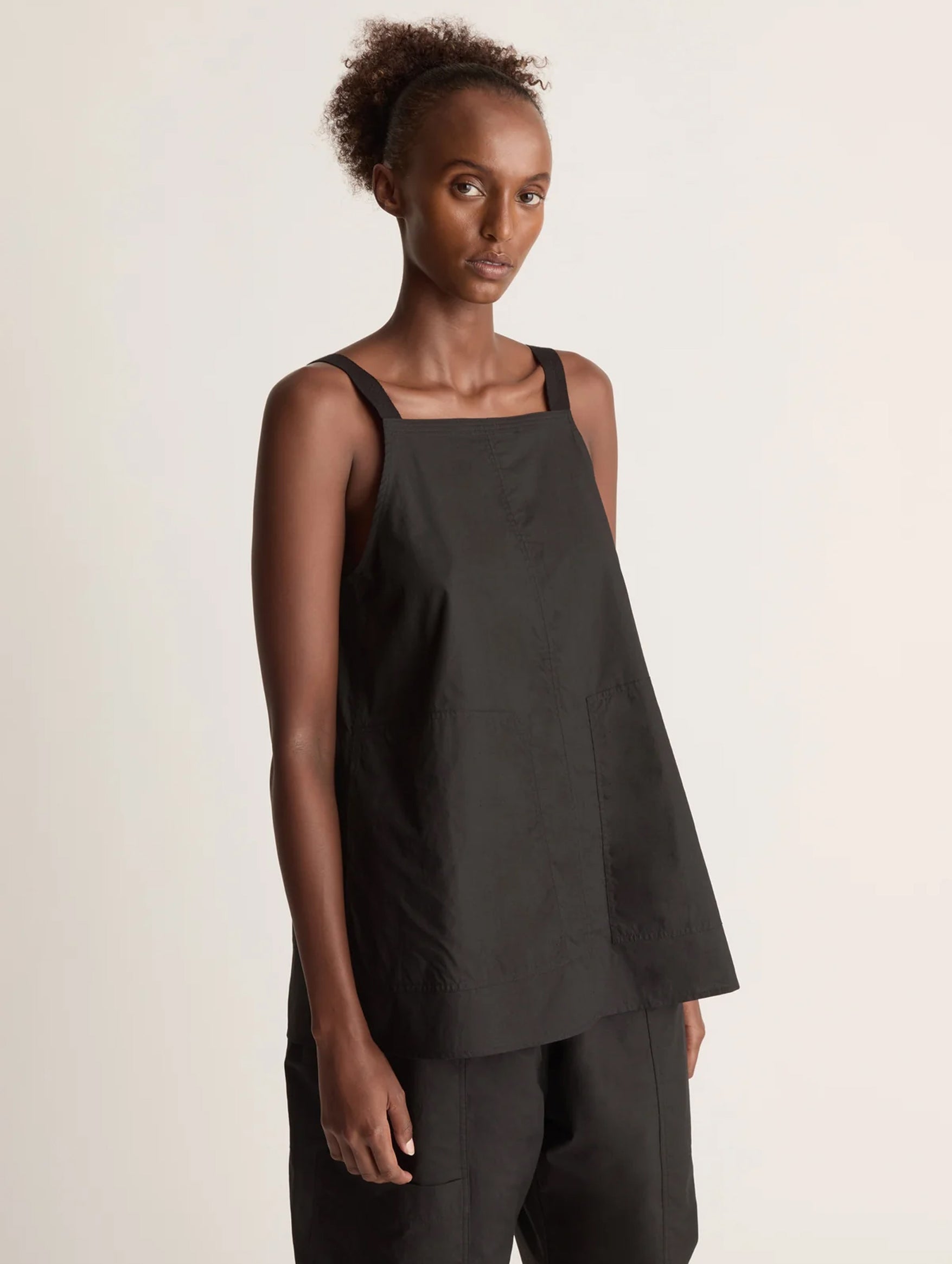 LM Poplin Cami in Black