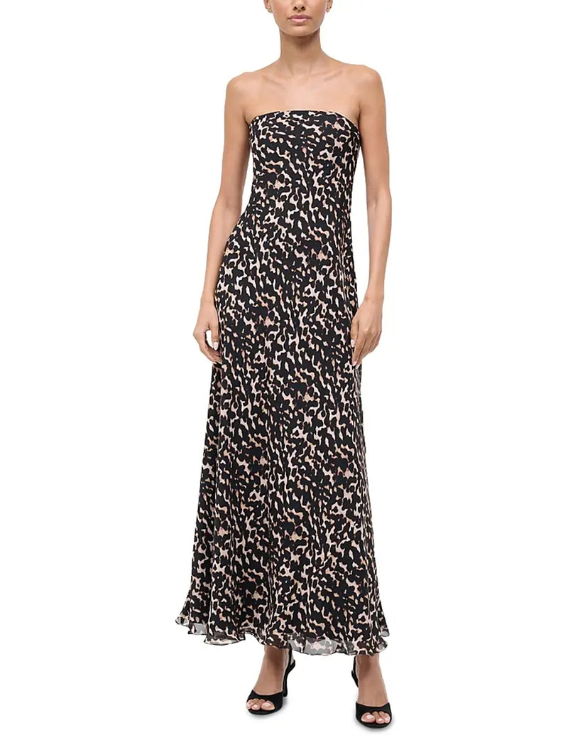 Cassie Silk Dress in Tortoise