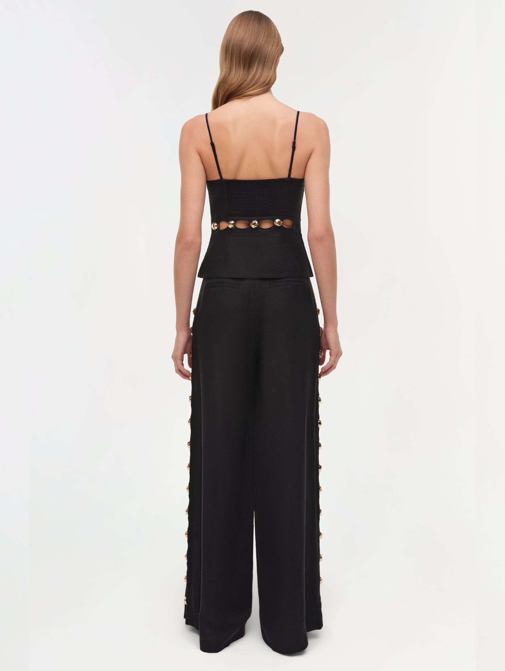 Cayman Wide Leg Pant in Black