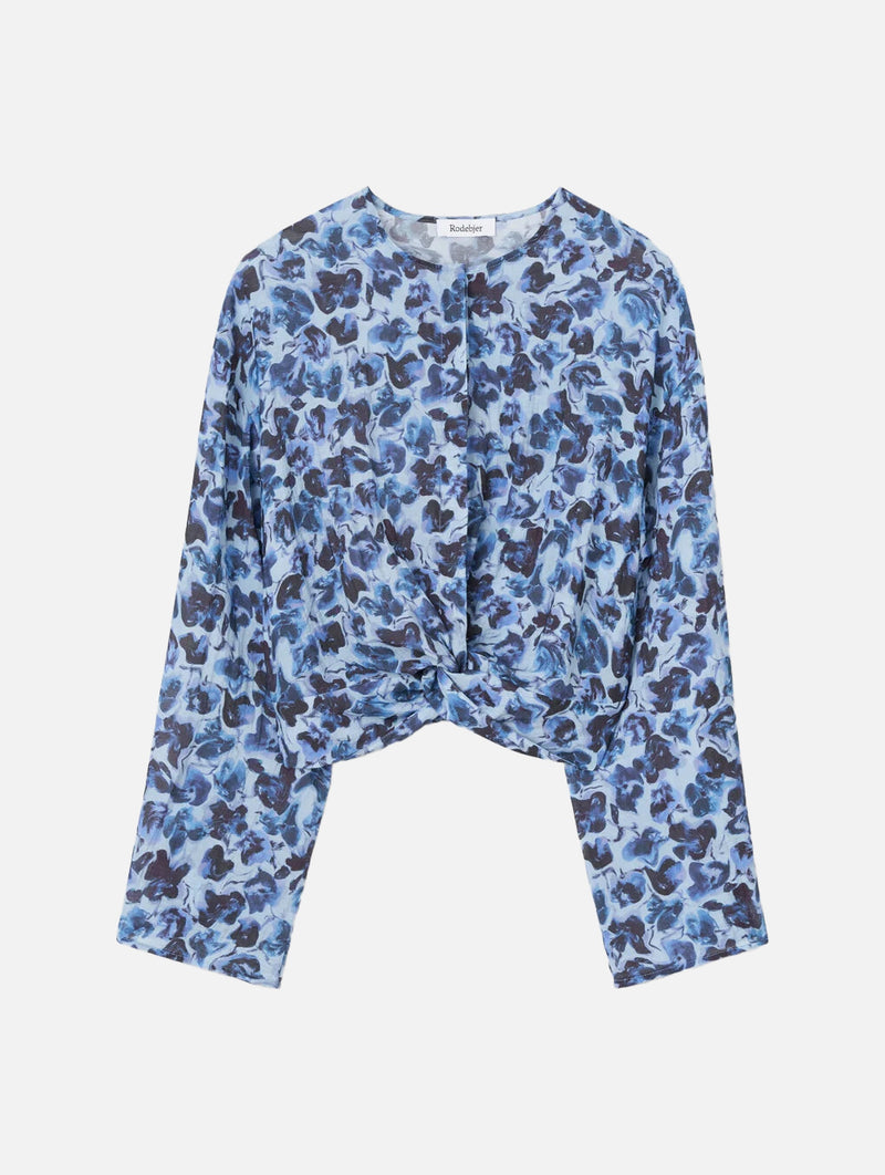 Cecilie Top in Violet Ditsy