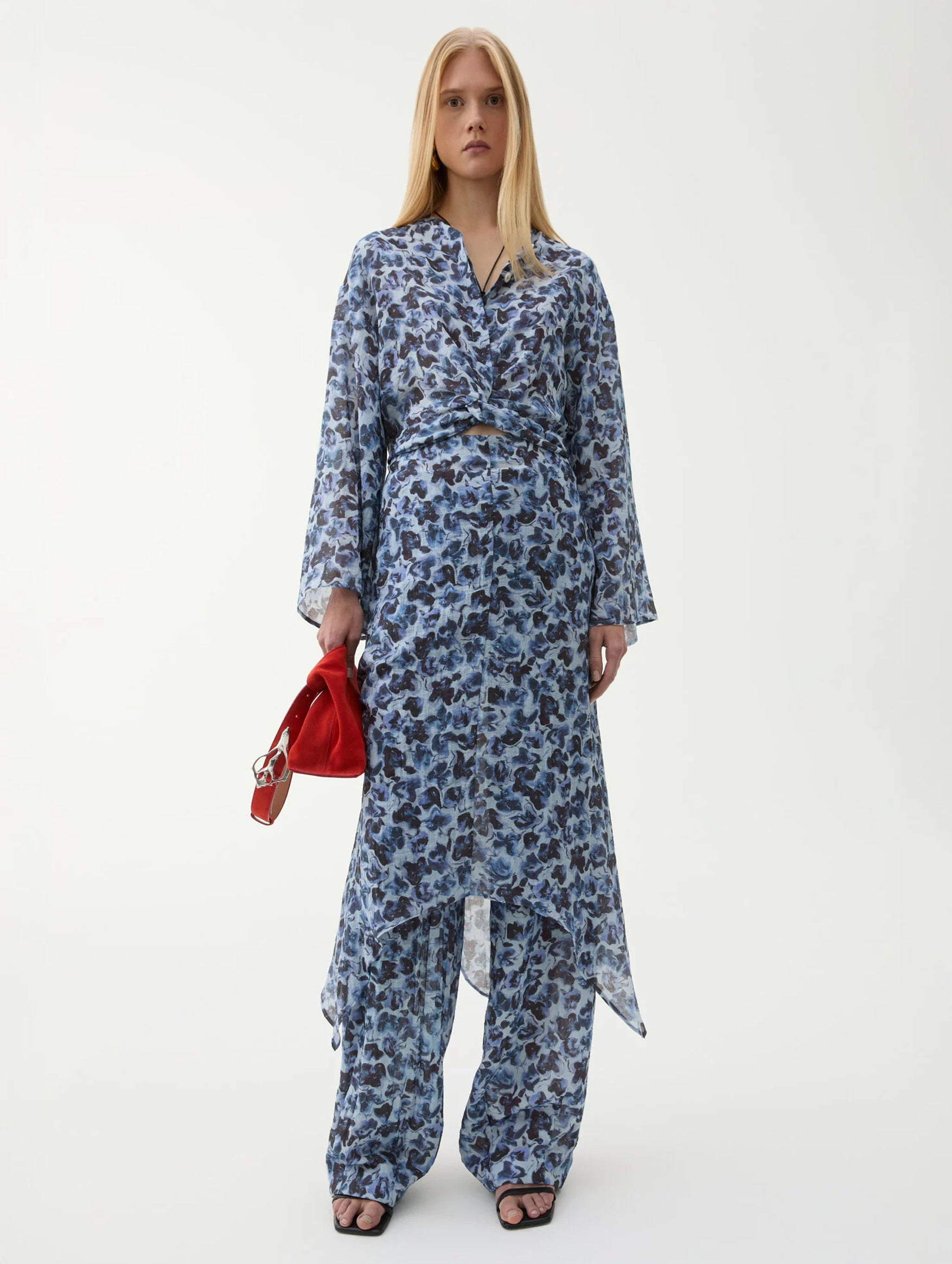 Cecilie Top in Violet Ditsy