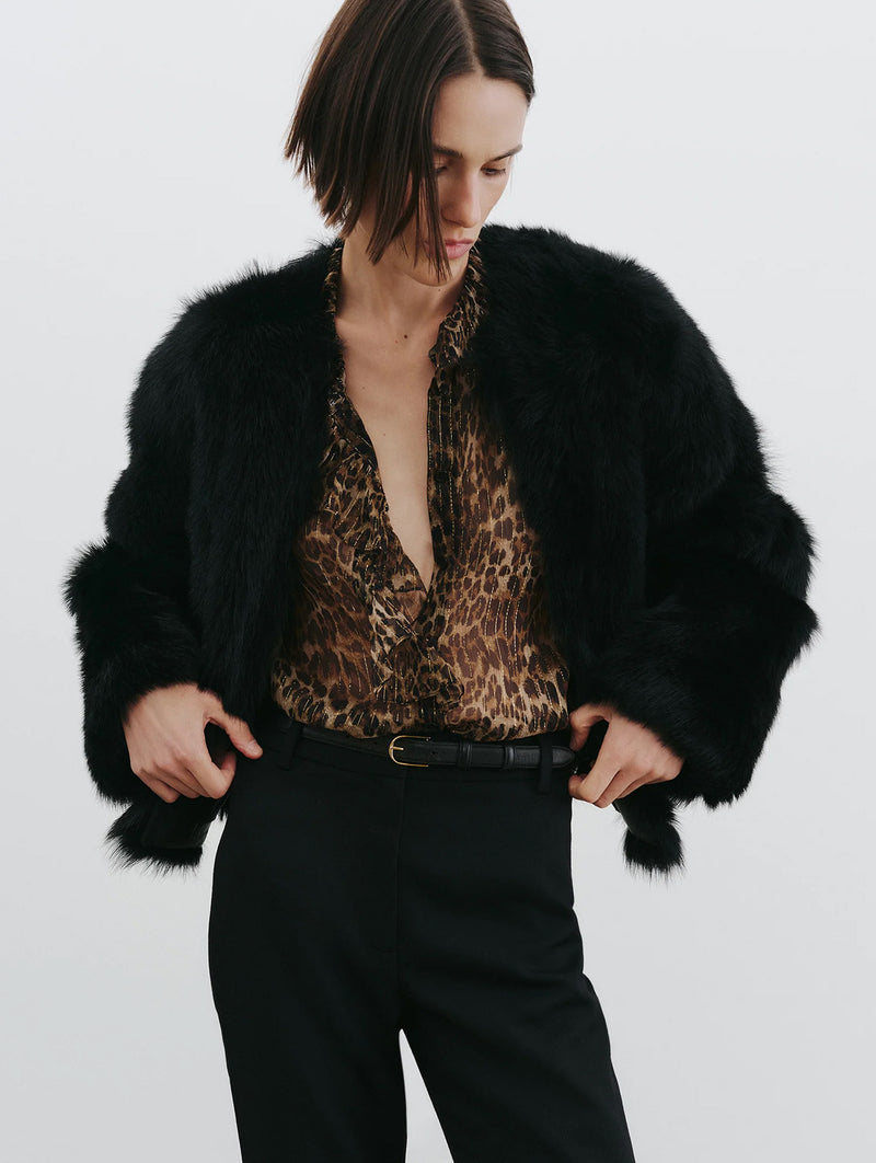 Cecily Shirt in Lurex Leopard