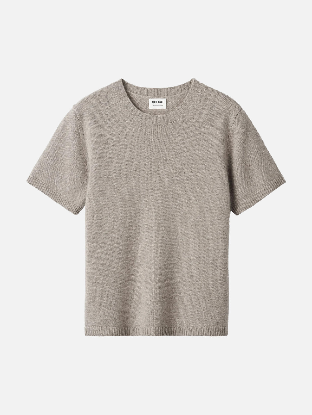 Oversized Cashmere T-Shirt in Greige