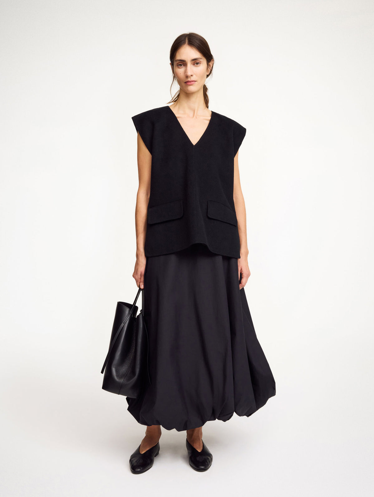 Cilia Wool Vest in Black