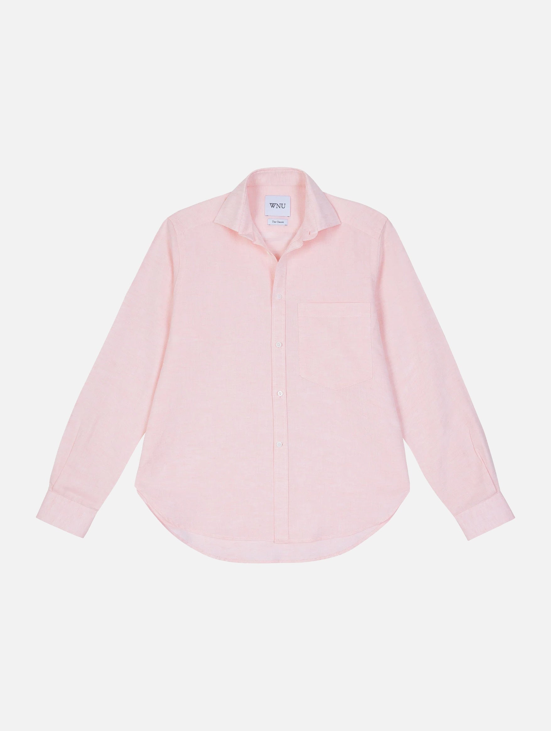 The Classic Cotton and Linen Shirt in Rose Pink