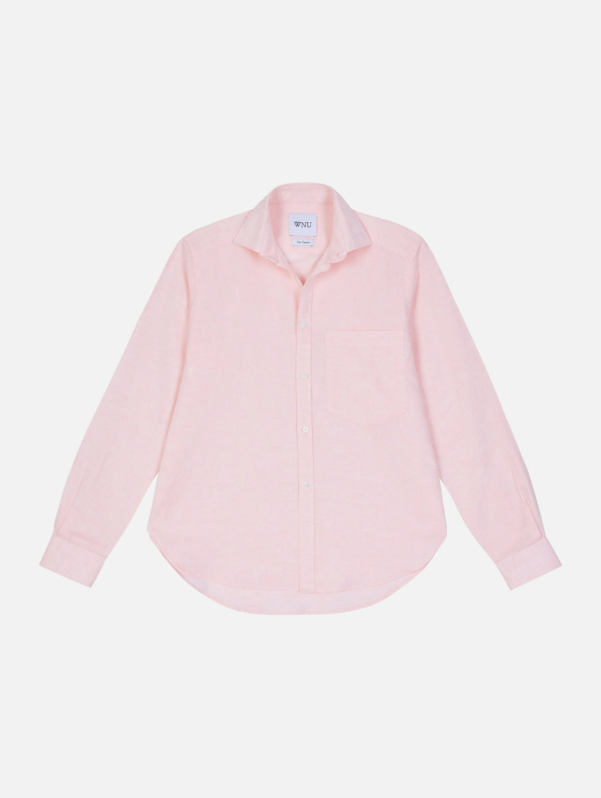The Classic Cotton and Linen Shirt in Rose Pink