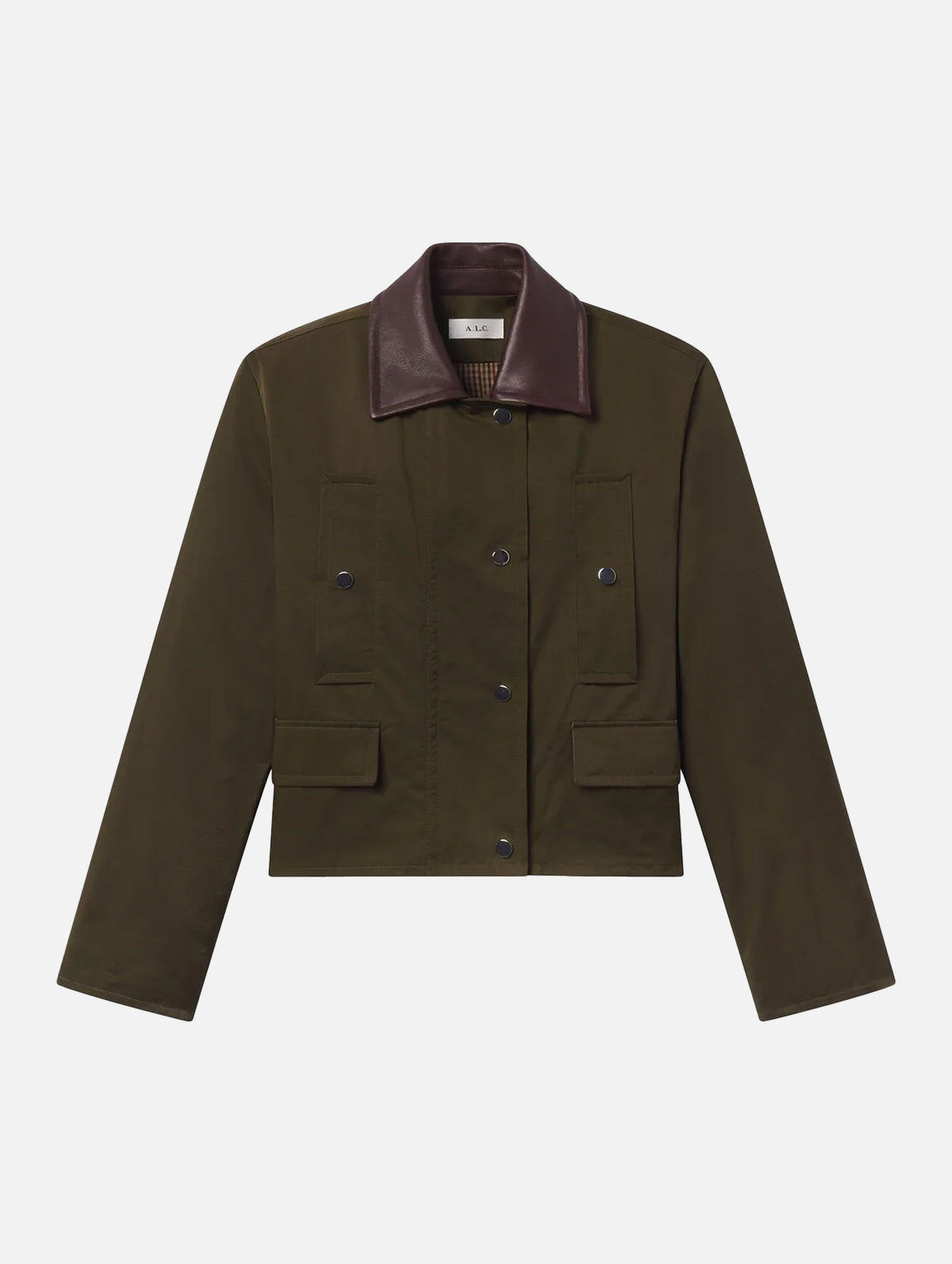 Colton Oil Cloth Jacket in Military Green