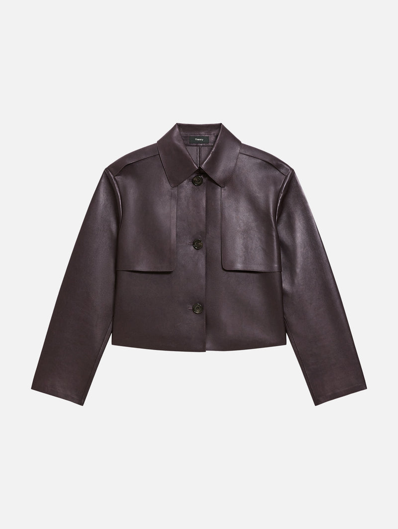 Sleek Crop Trench in Cacao