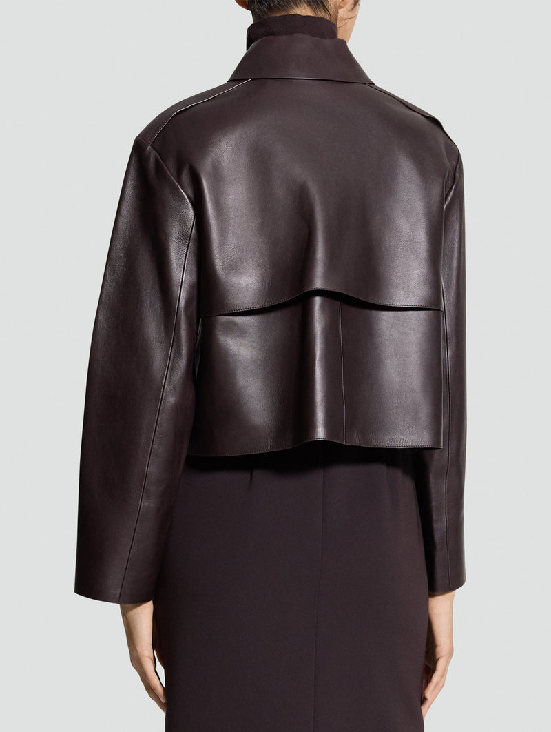 Sleek Crop Trench in Cacao