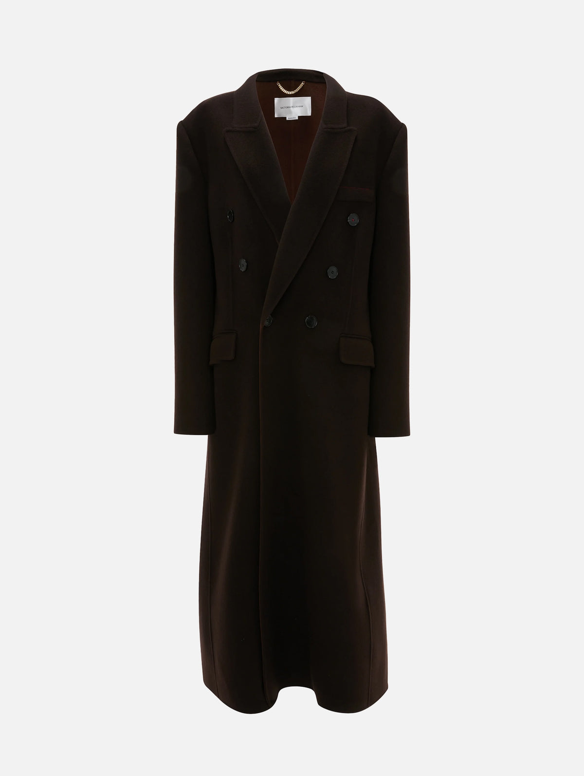 Double Faced Overcoat in Dark Chocolate and Coco