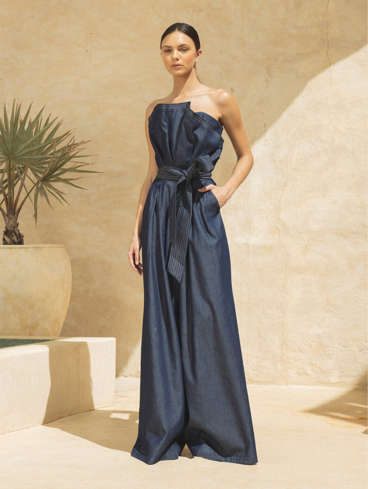 Esencia Denim Trousers in Navy