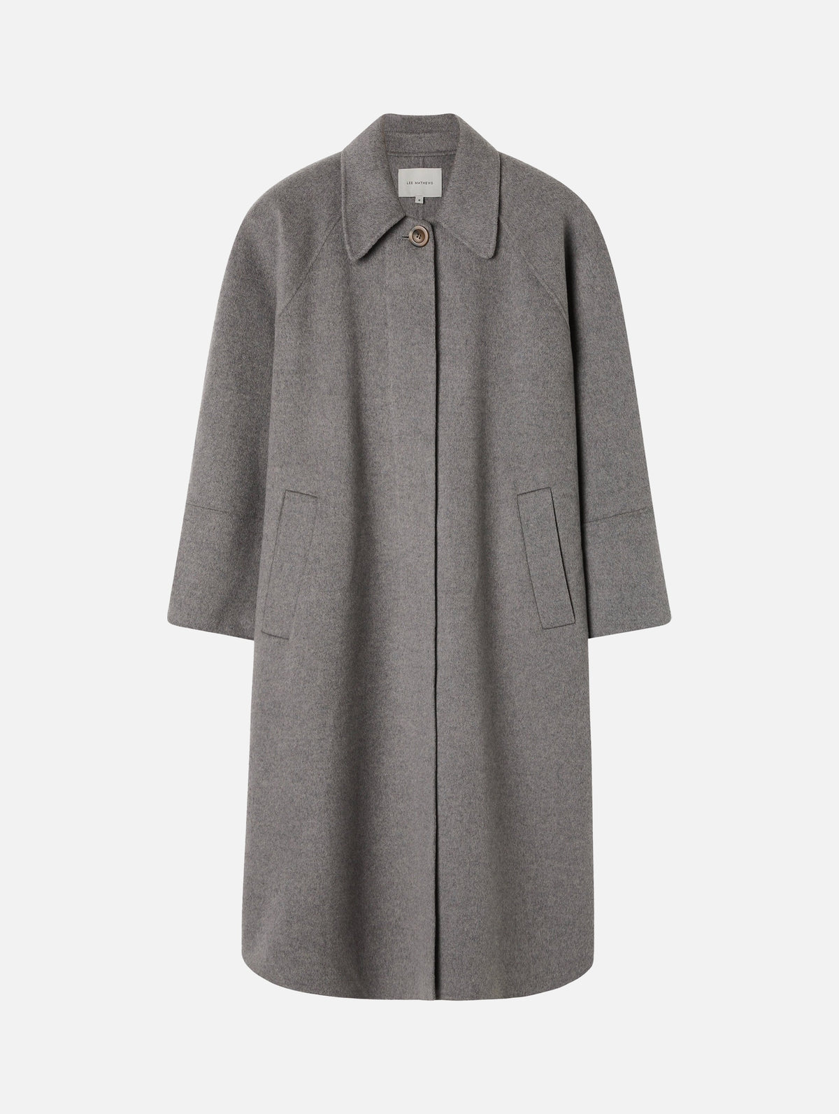 Florentine Cashmere Car Coat in Grey Marle