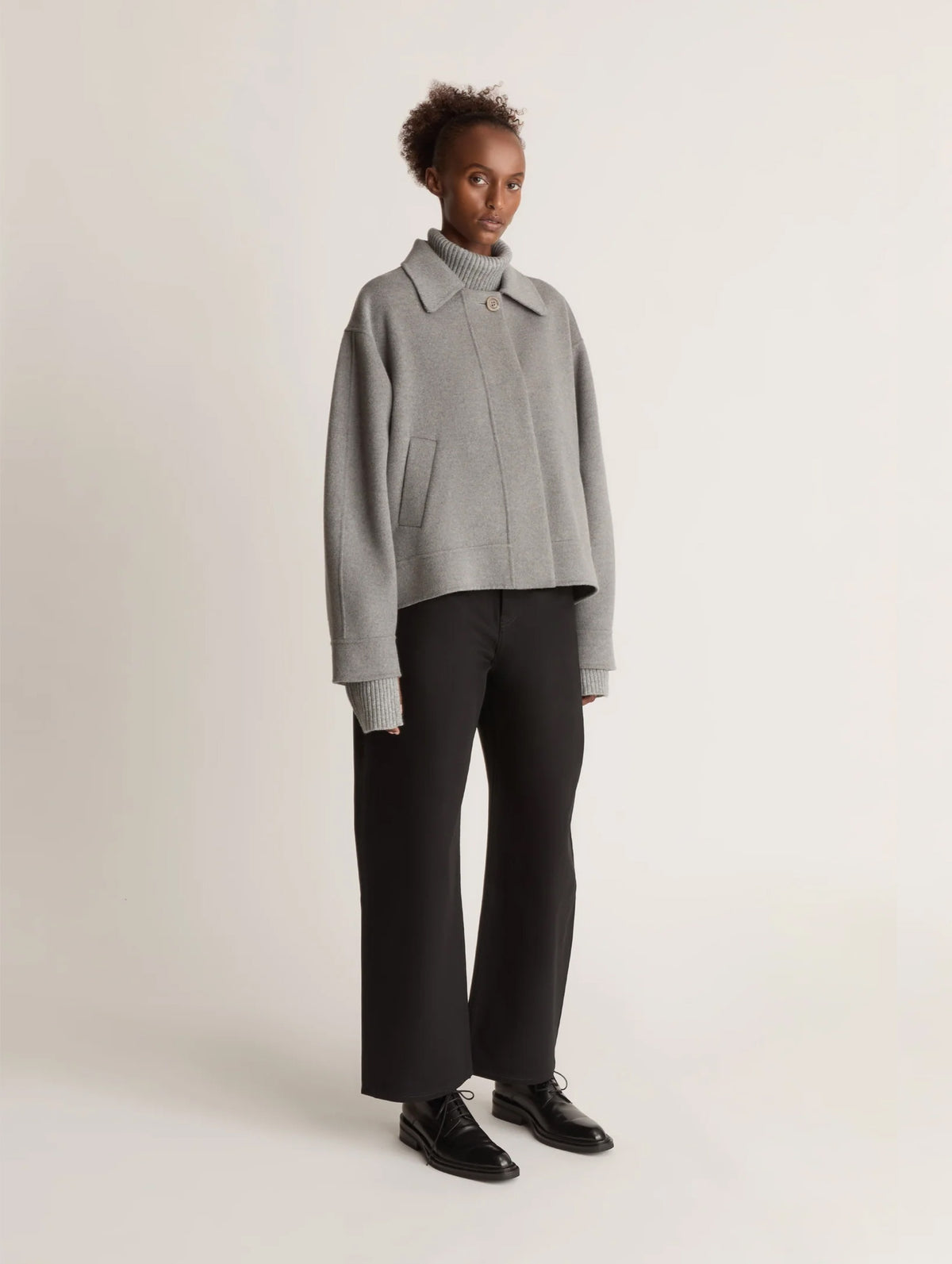 Florentine Cashmere Jacket in Grey Marle