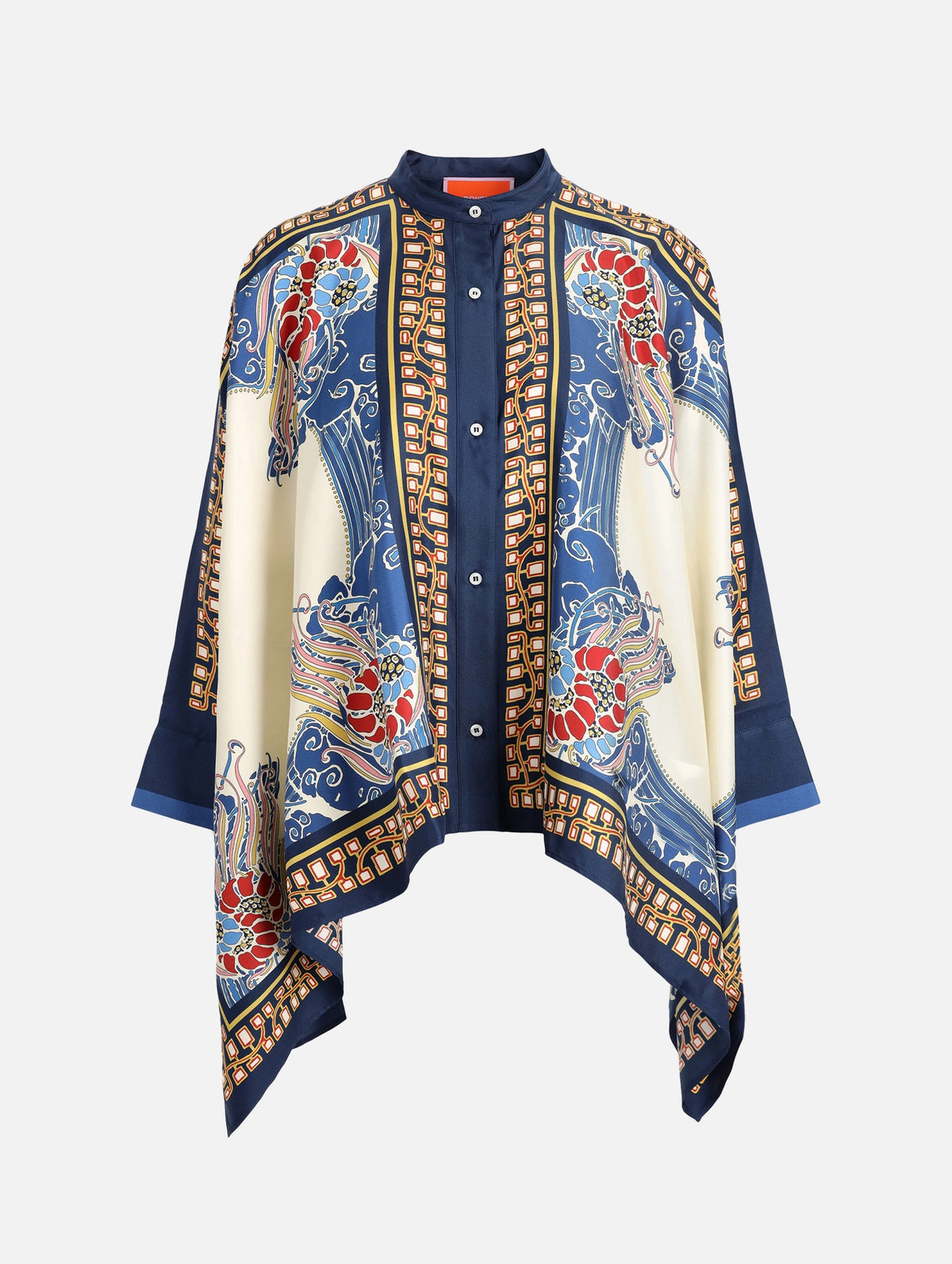 Foulard Silk Shirt in Lemuria Placée