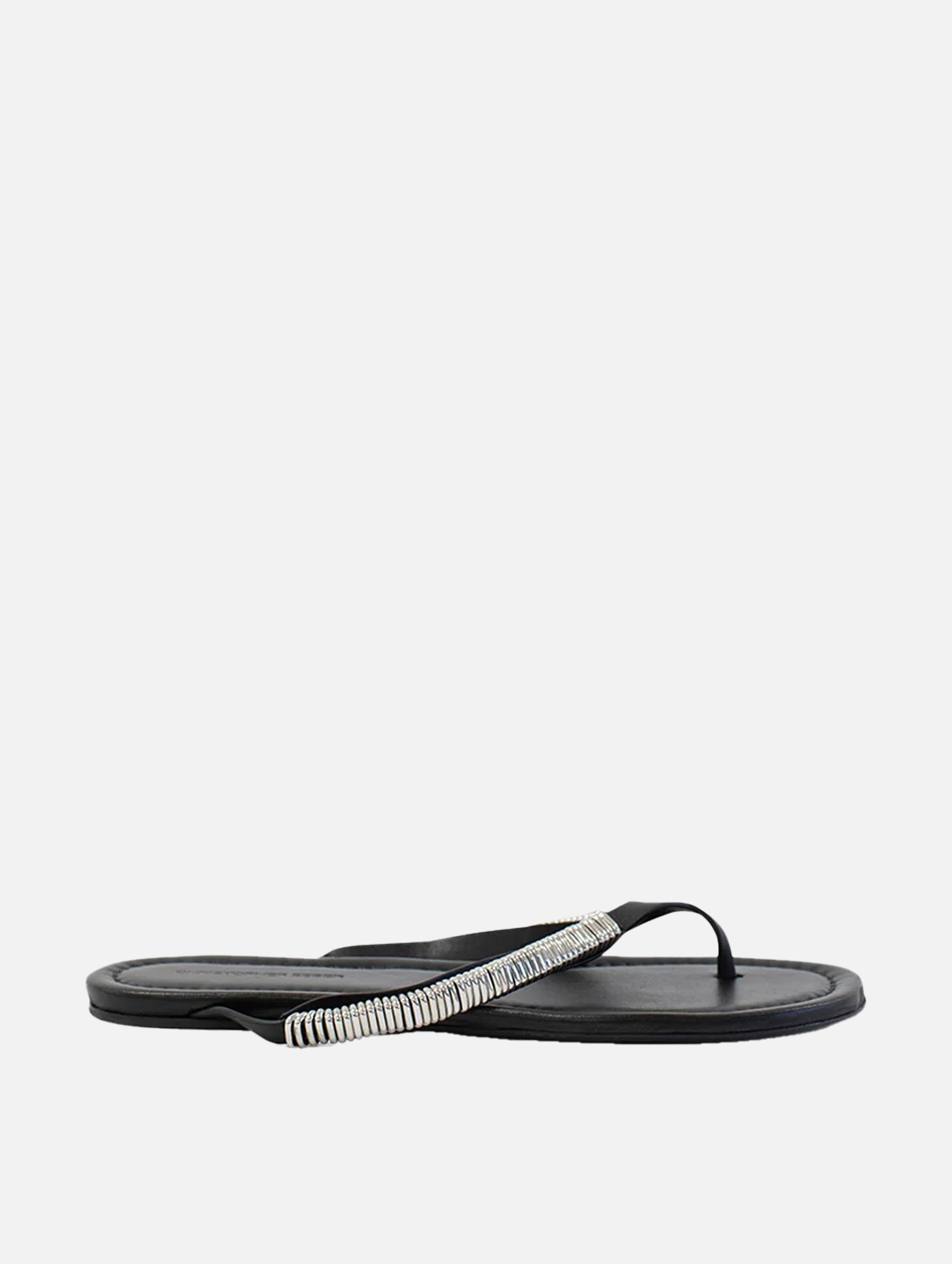 Frida Pierced Flip Flop in Black