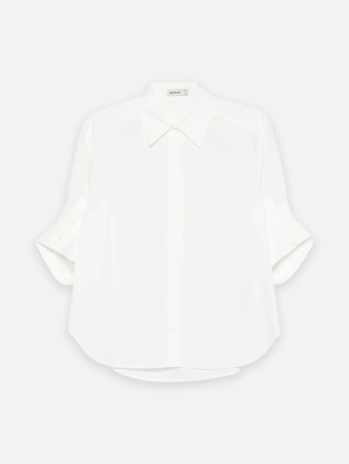 Gemma Three Quarter Sleeve Shirt in White