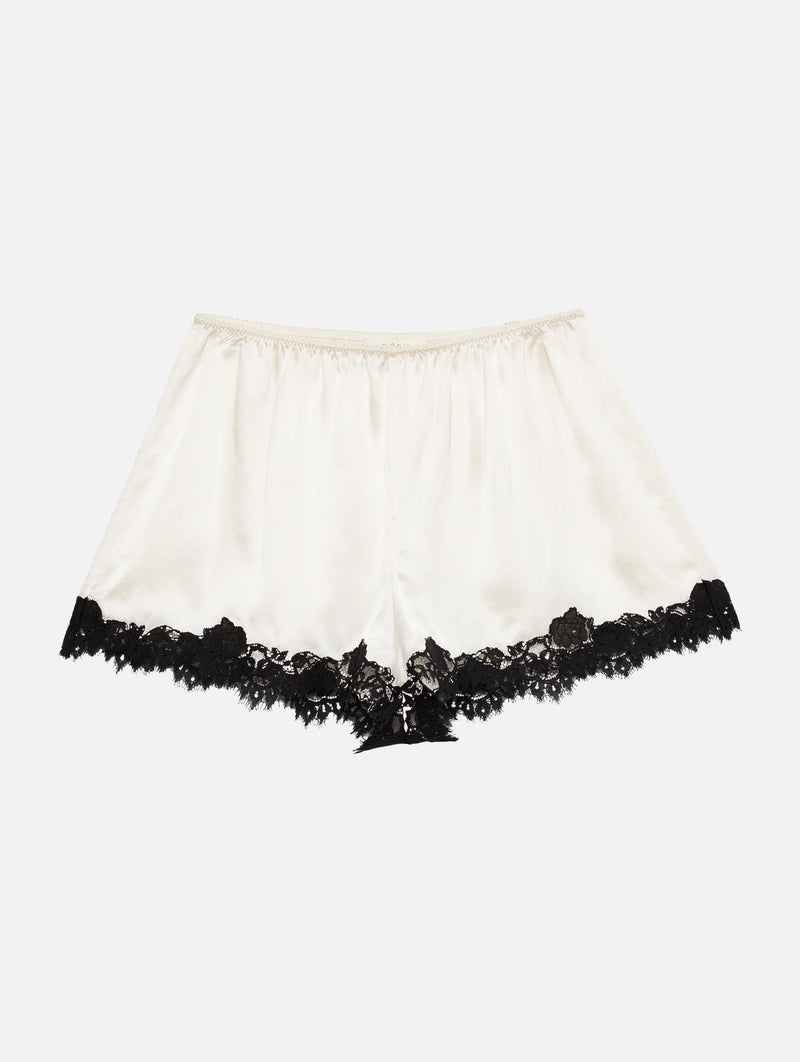 Iona Silk Short Short in Sea Salt Et Noir