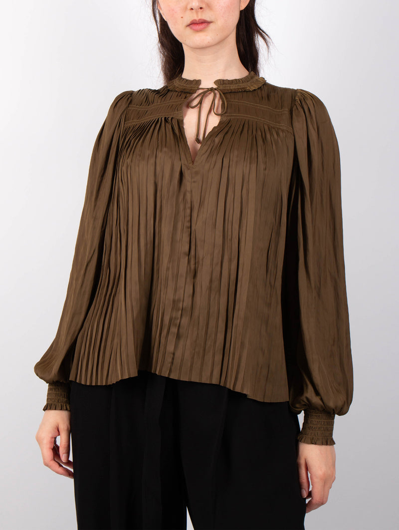Leah Blouse in Olive