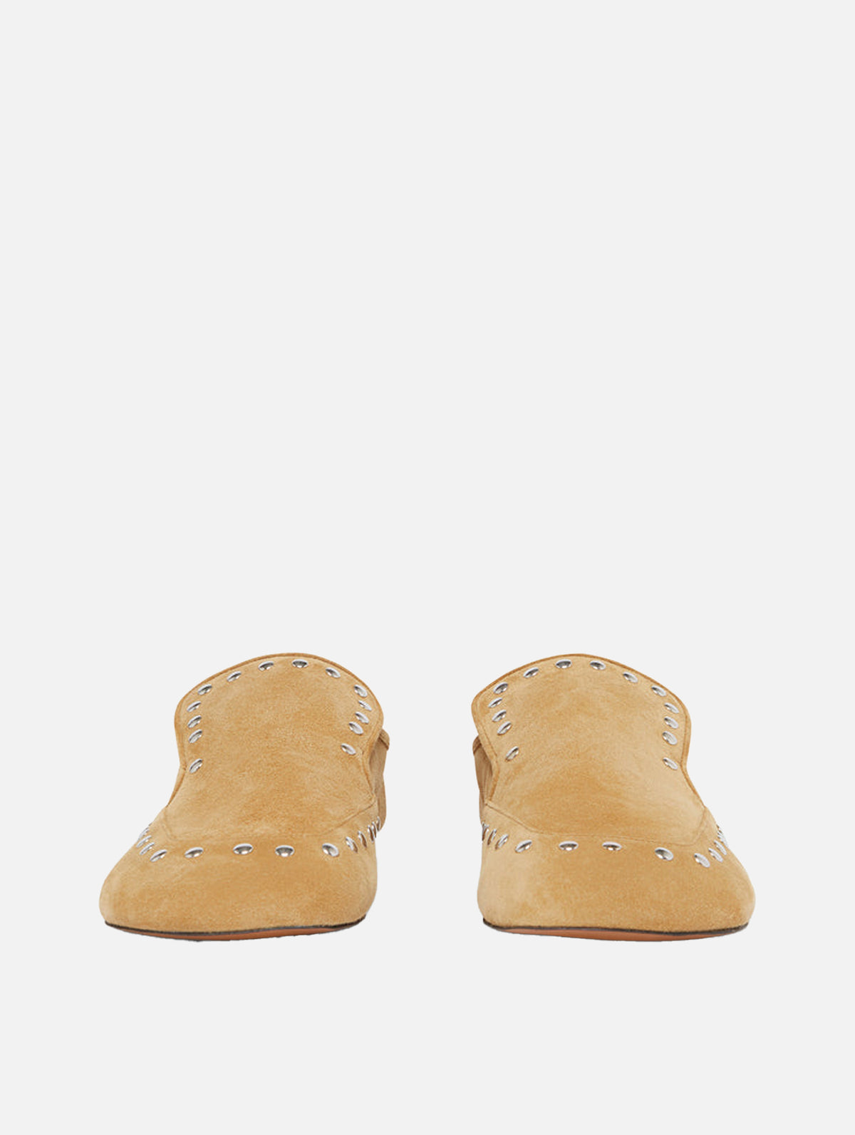 Suede Studded Dakar Loafer in Camel