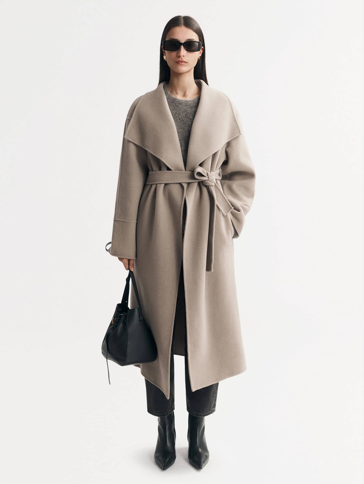 Long Coat in Dark Sand