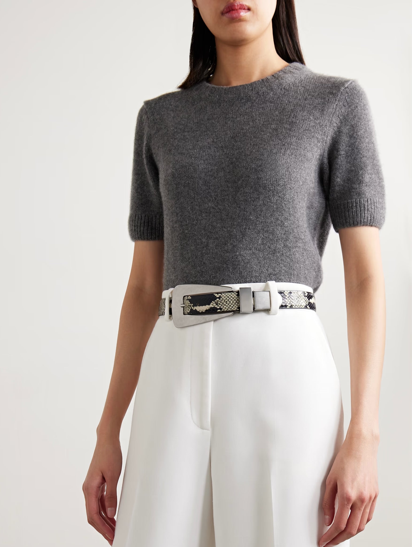 Lucca Belt in Natural Python