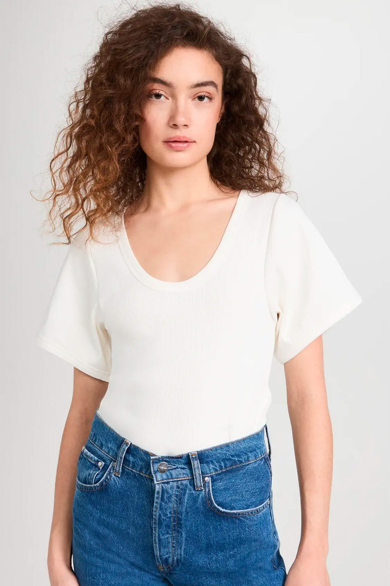 Lunai Tee in Soft White