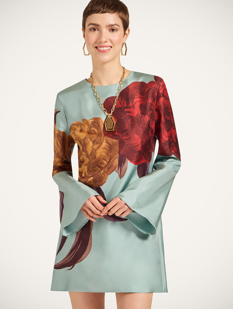 Mini Supremes Swing Dress in Peony Placée