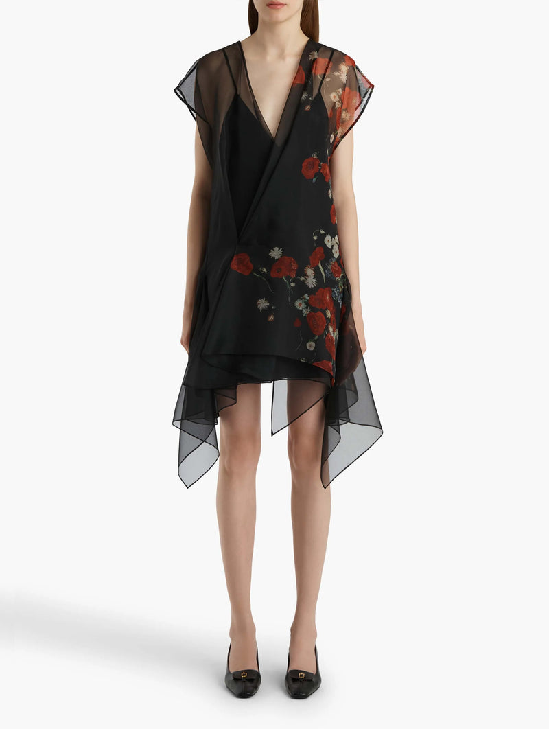 Merith Dress in Black and Red