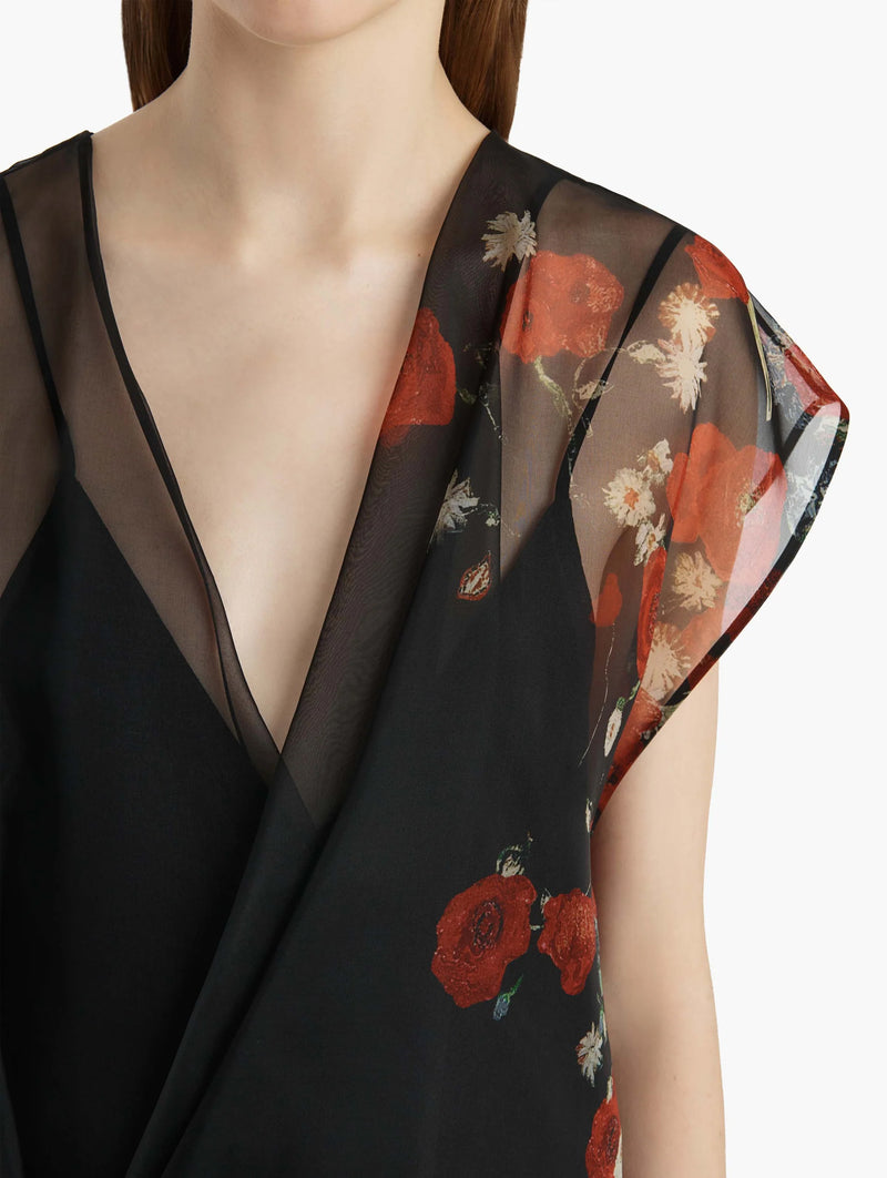 Merith Dress in Black and Red