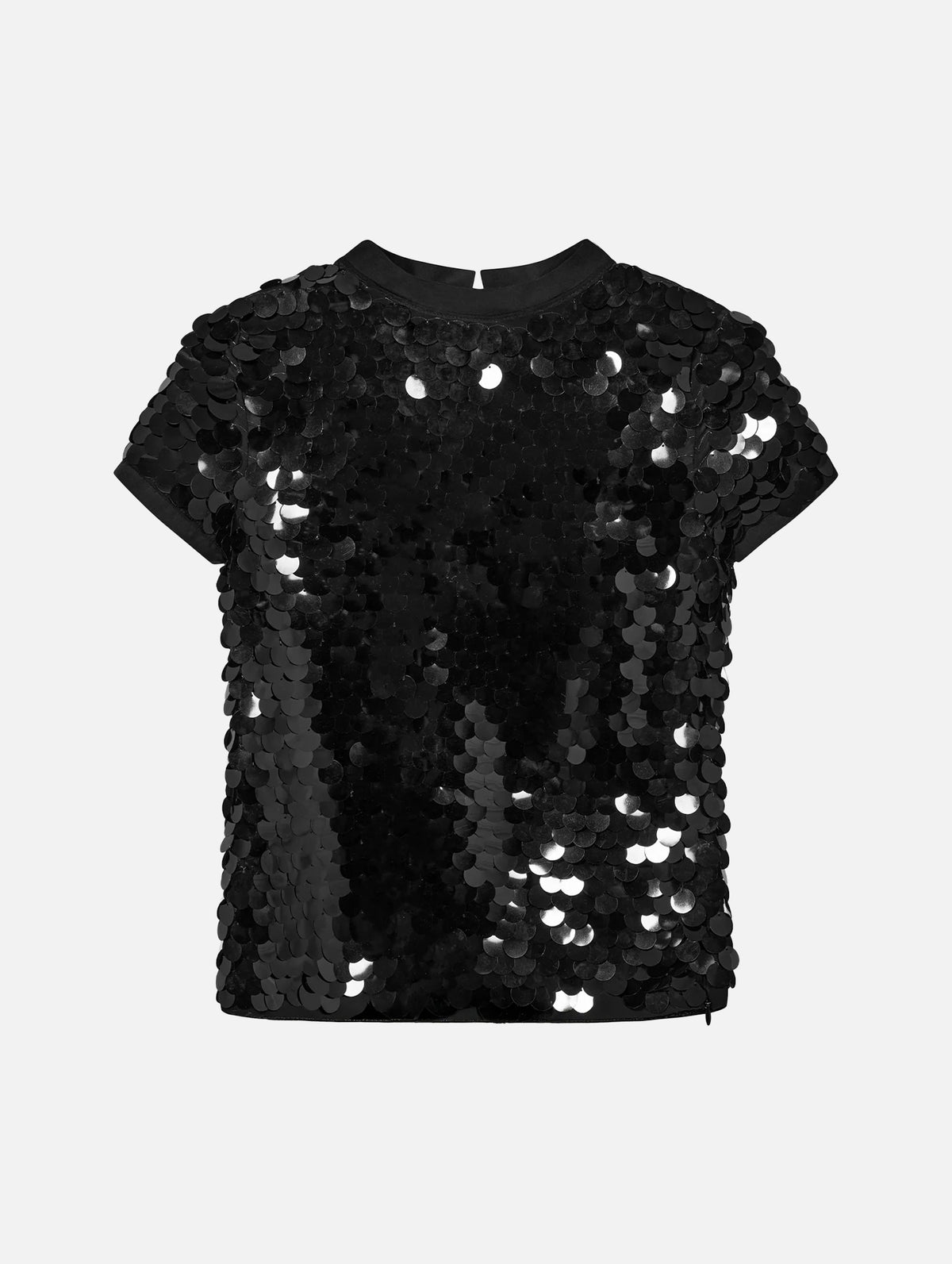Mermaid Tee in Black Sequin