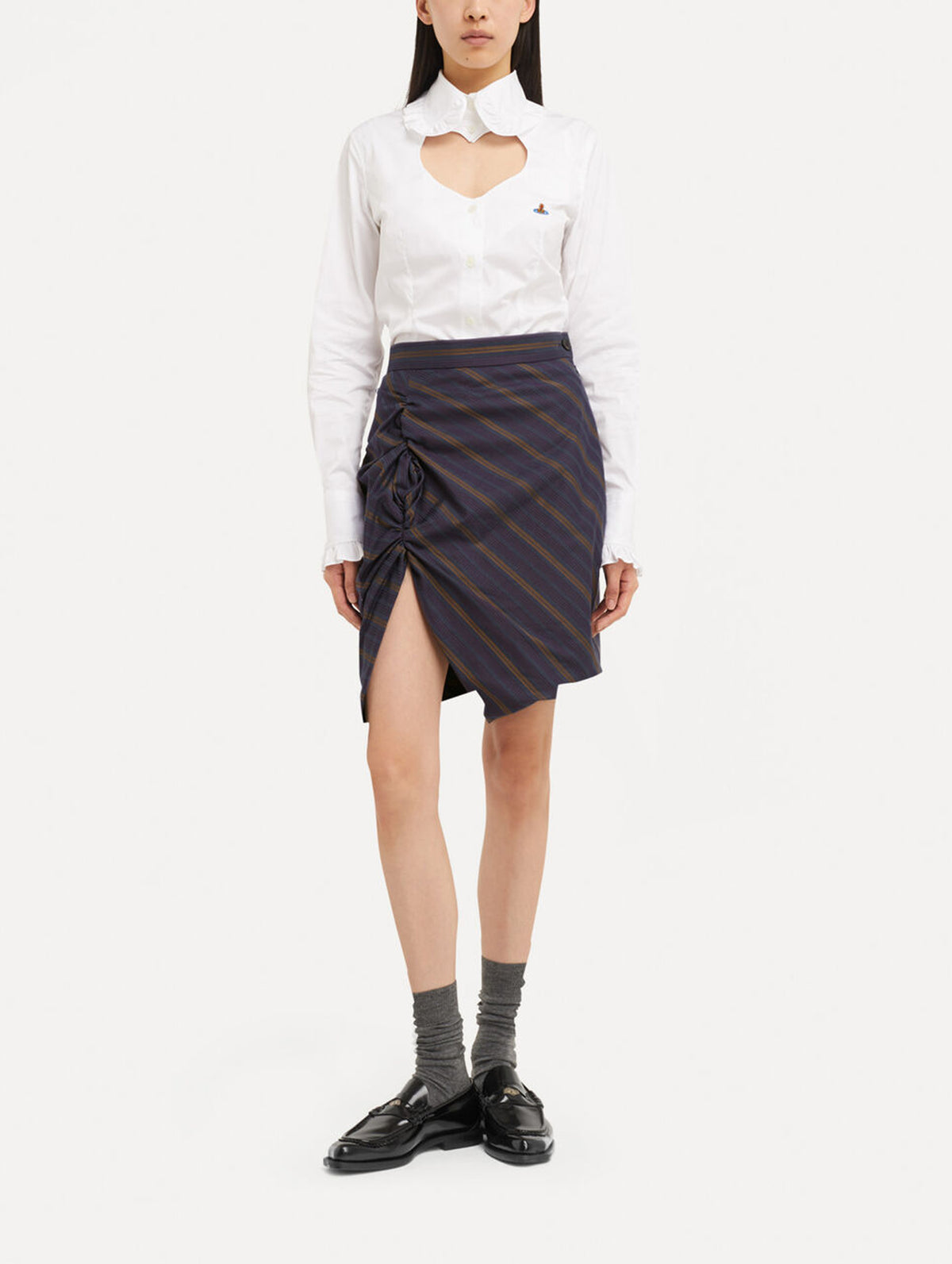 Mini Side Panther Skirt in Dusk