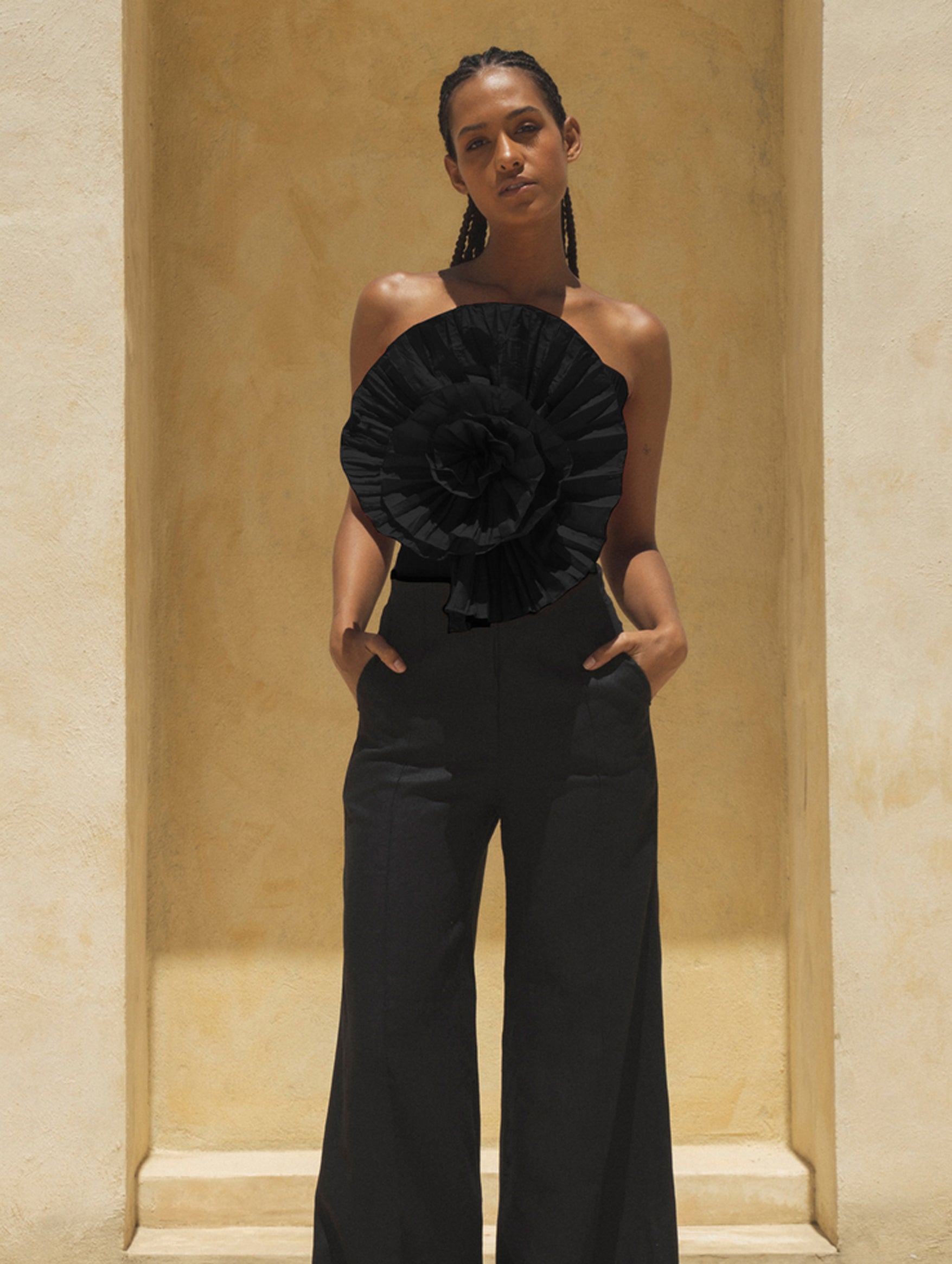 No Me Olvides Top in Black