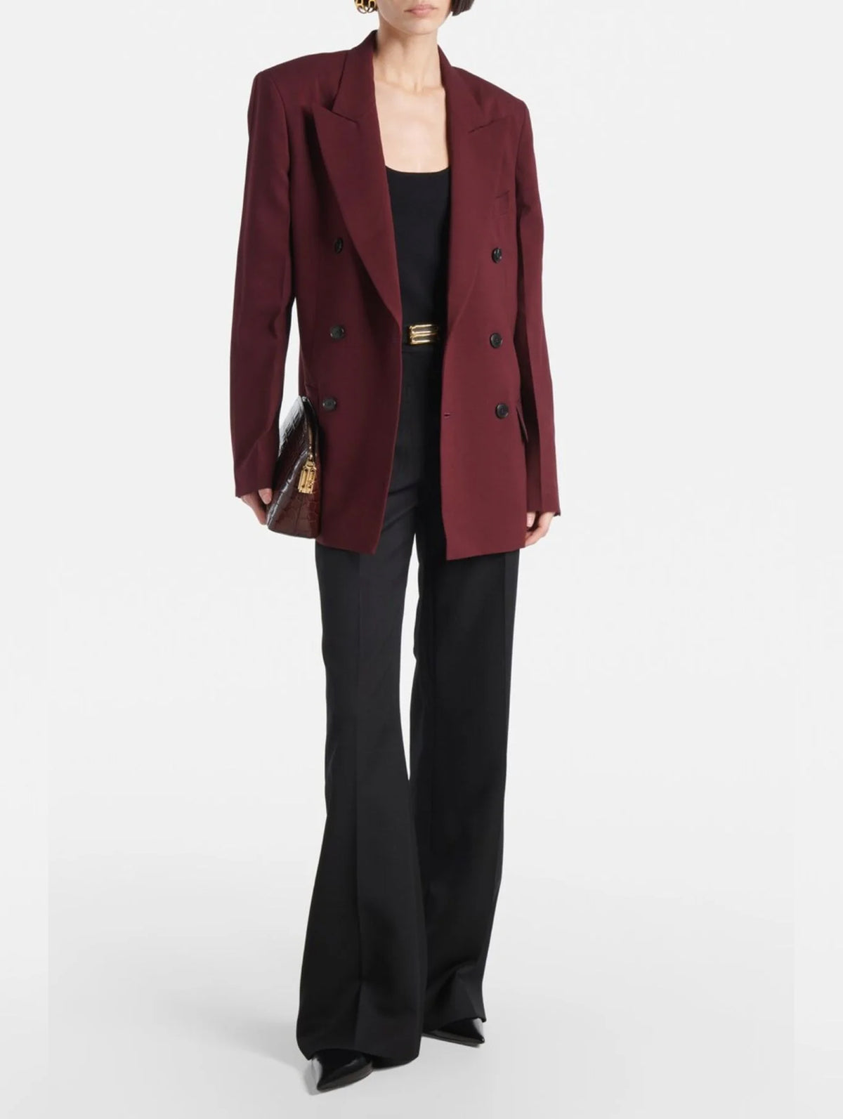 Oversized Mens Jacket in Port