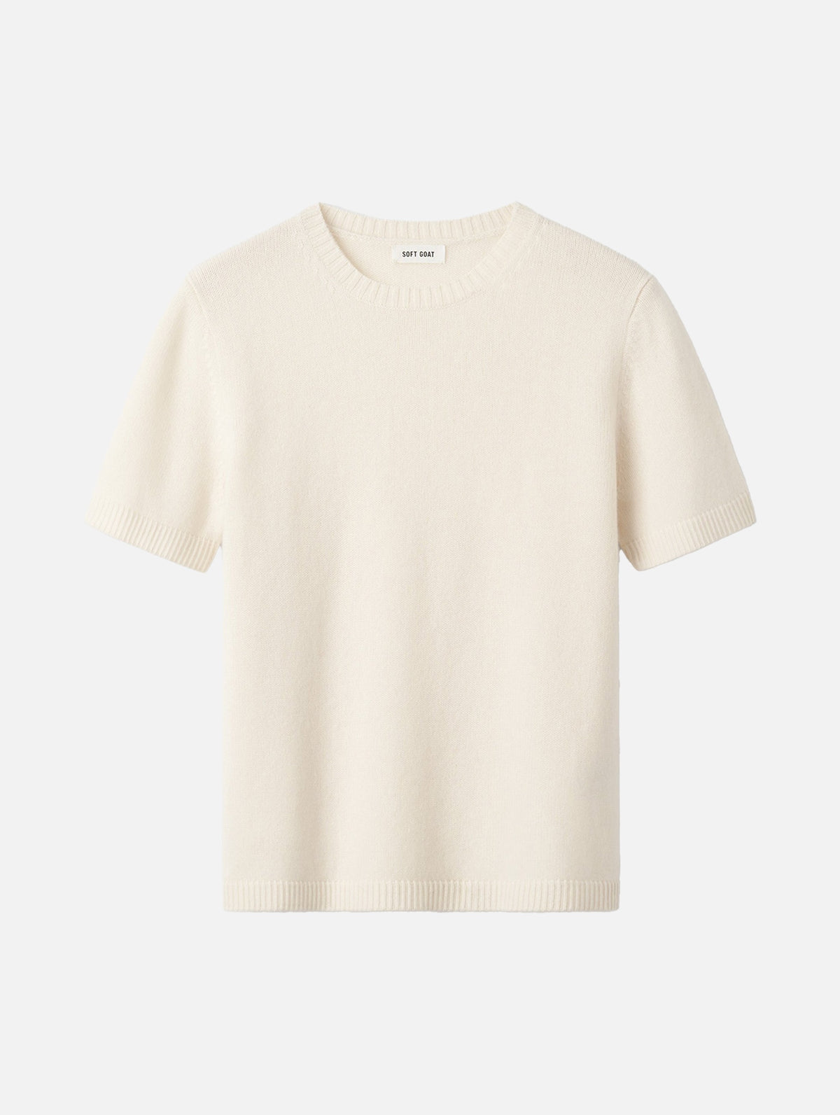 Oversized Cashmere T-Shirt in Feather White