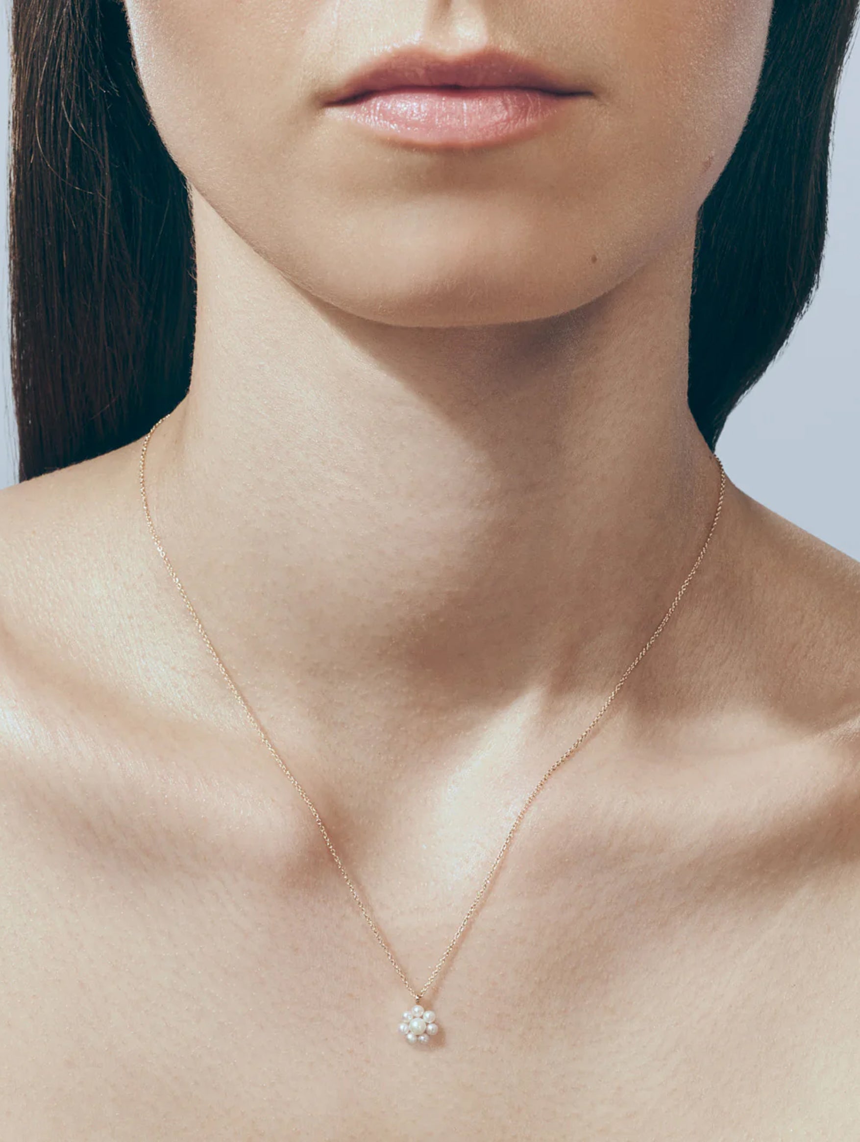 Petite Marguerite Simple Pearl Necklace