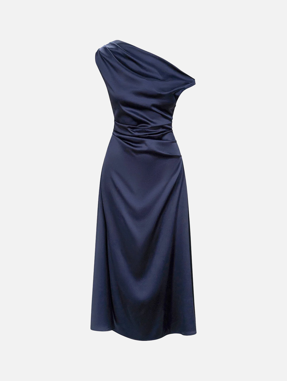 Phare Silk Dress in Navy