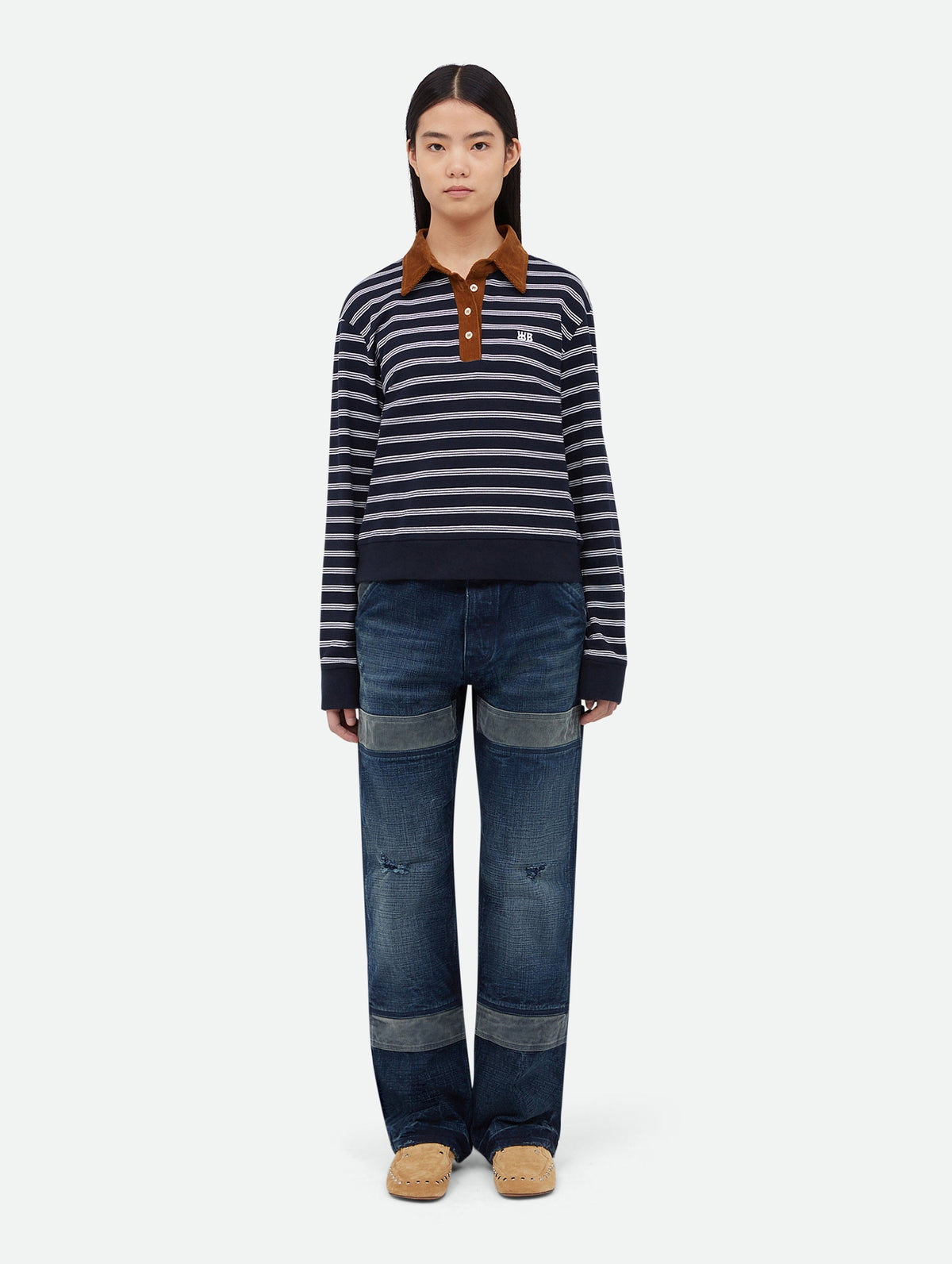 Reflect Polo in Navy and White